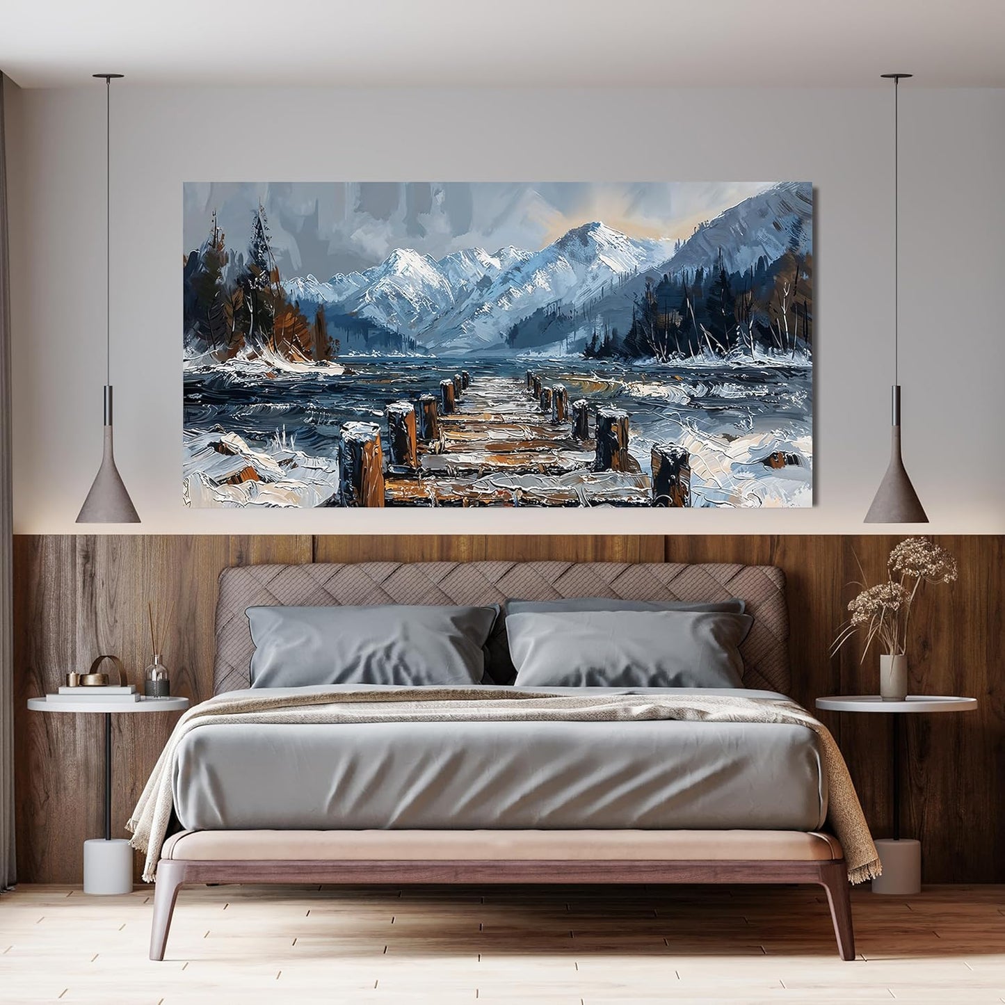 Canvas Wall Art Decor Large Wall Art for Living Room Nature Landscape Wall Art Prints Canvas Art Wall Decor Artwork For Walls Modern Oversized Wall Art Decorations Bedroom Ofiice Kitchen Decor 29"X58"