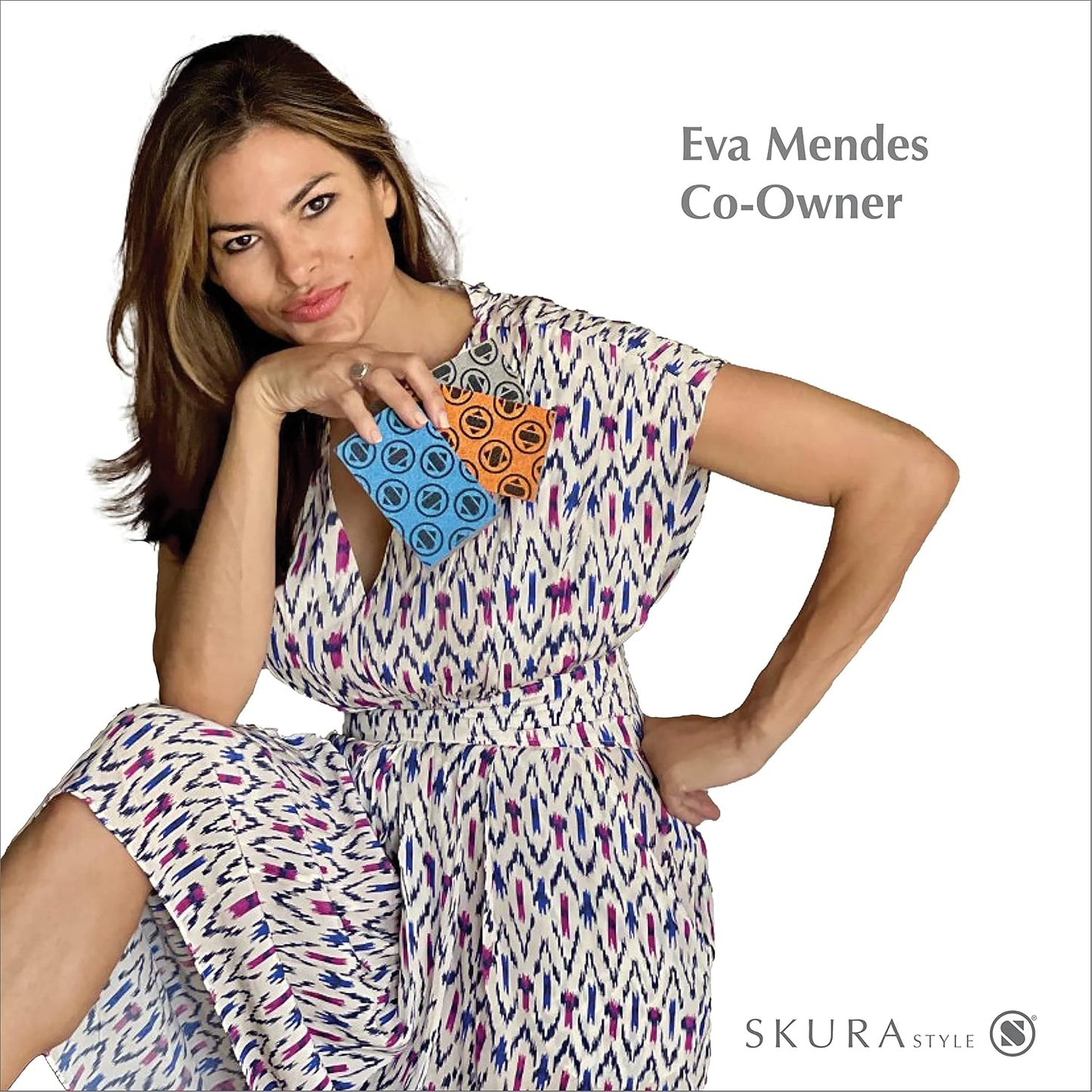 Skura Style Smart Kitchen Dish Sponges (Bulk 8 Pack) | Odor Free Non-Scratch Scrub Pad | Household Cleaning Scrubber for Sink, Counters, Surfaces, Pots, Pans, Dishwashing | Color-Fade Change Indicator