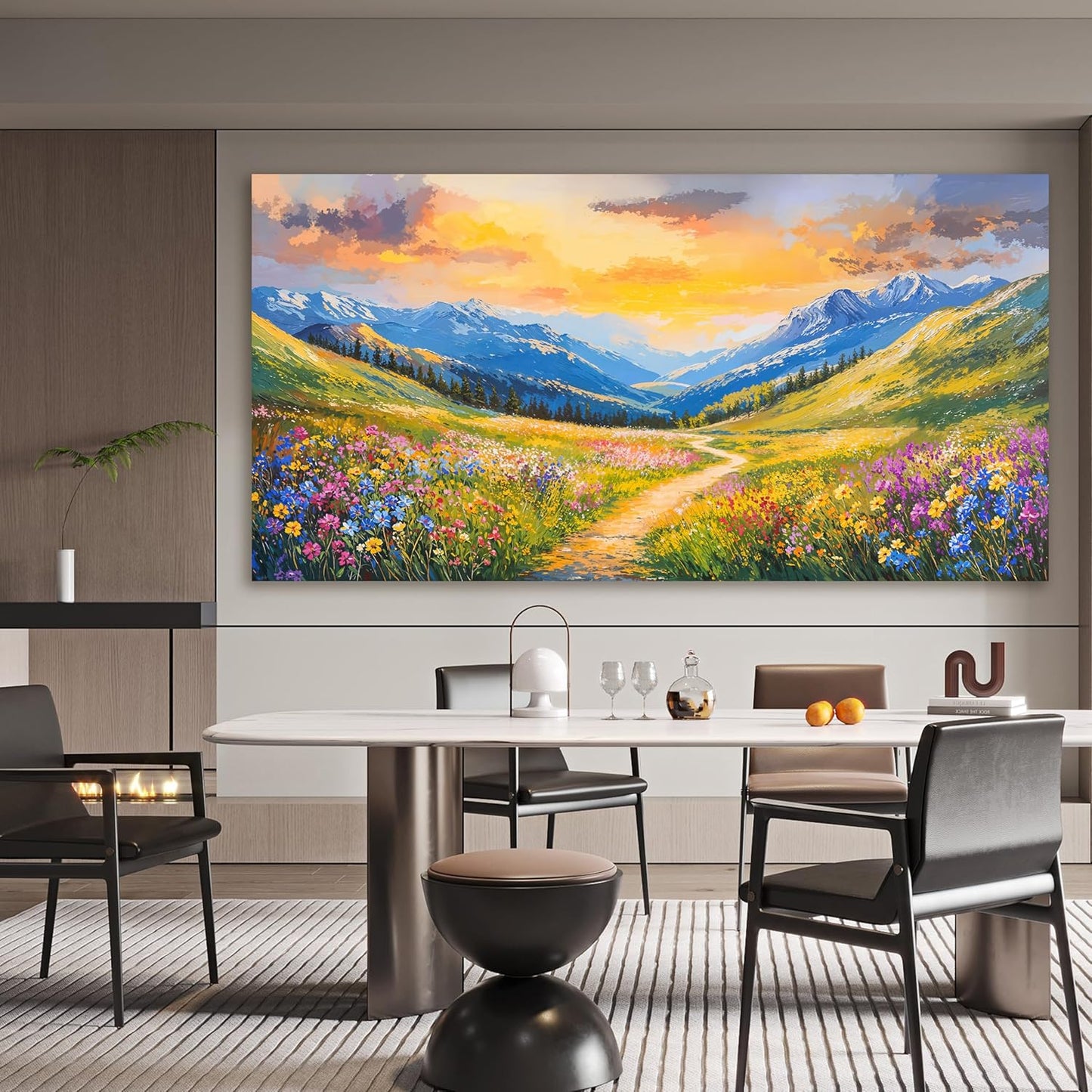 Canvas Wall Art Decor Oversized Wall Art for Living Room Large Landscape Wall Art Prints Canvas Art Wall Deecor Nature Botanical Wall Art Decor Sunset Artwork for Walls Home Office Decor 29" X 58"