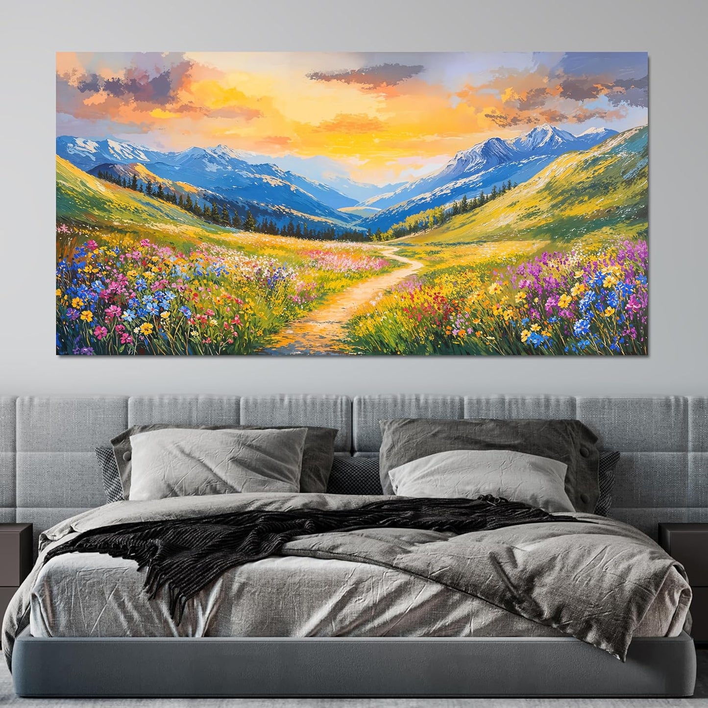 Canvas Wall Art Decor Oversized Wall Art for Living Room Large Landscape Wall Art Prints Canvas Art Wall Deecor Nature Botanical Wall Art Decor Sunset Artwork for Walls Home Office Decor 29" X 58"