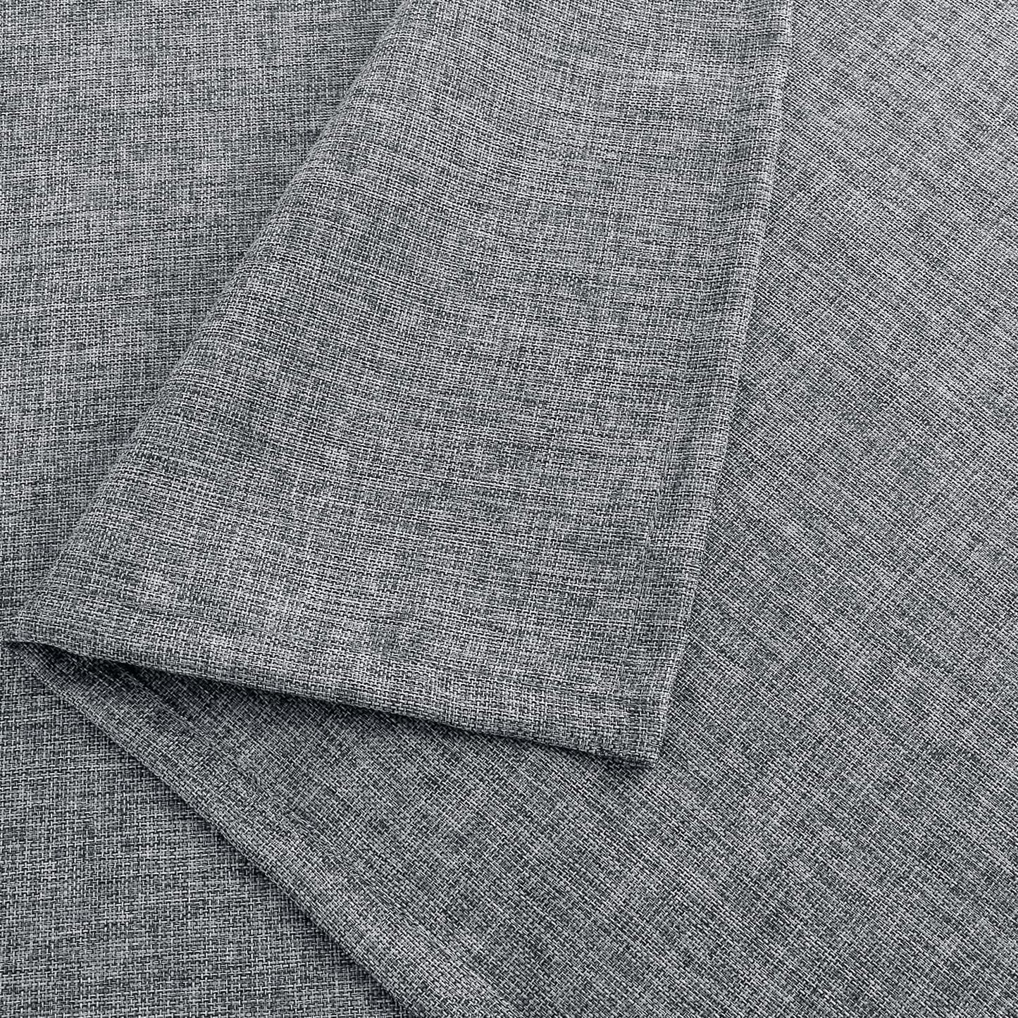 Hiasan 2 Pack Faux Linen Rectangle Tablecloth - Wrinkle and Stain Resistant Washable Table Cloth for Kitchen Dining Room Holiday Table Cover for Party Dinner, Grey, 30 x 60 Inch