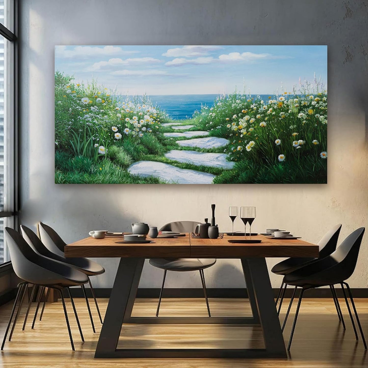 Canvas Wall Art Decor Large Wall Art Pictures for Living Room Canvas Art Wall Decor Nature Landscape Wall Art Decor Modern Coastal Wall Art Prints Artwork for Walls Bedroom Office Wall Decor 29"X58"