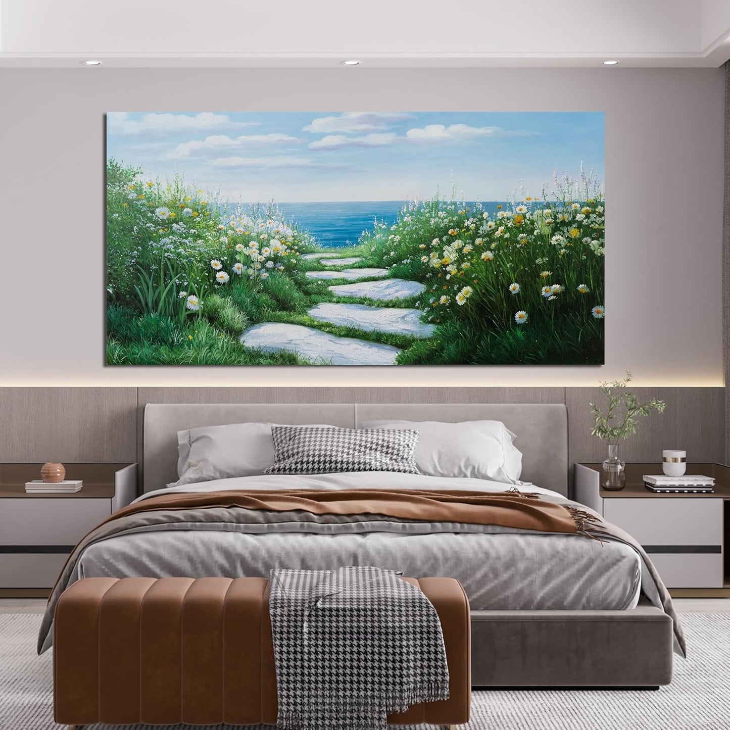 Canvas Wall Art Decor Large Wall Art Pictures for Living Room Canvas Art Wall Decor Nature Landscape Wall Art Decor Modern Coastal Wall Art Prints Artwork for Walls Bedroom Office Wall Decor 29"X58"