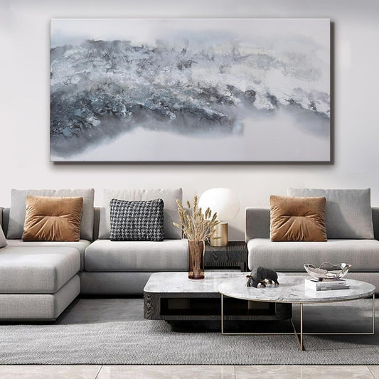 Large Canvas Wall Art Grey And White Abstract Wall Art for Living Room Artwork Decor for Dinning Room Bedroom Hotel Office Kitchen 30x60 In