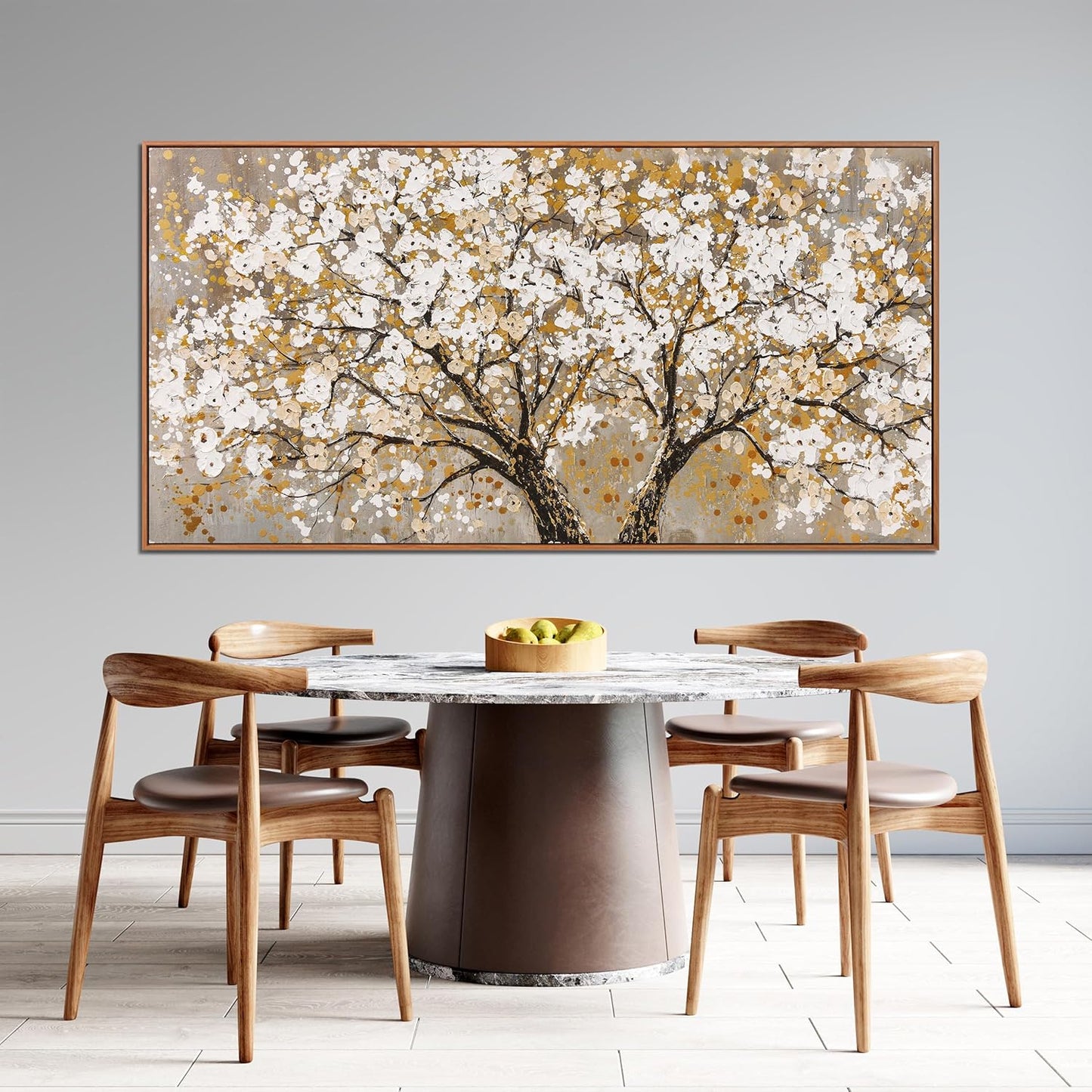 Canvas Oversized Wall Art Decor Large Wall Art For Living Room Framed Yellow Wall Art Prints Tree of Life Wall Art Canvas Art Wall Decor Artwork For Walls Modern Bedroom Office Decor 29"x58"