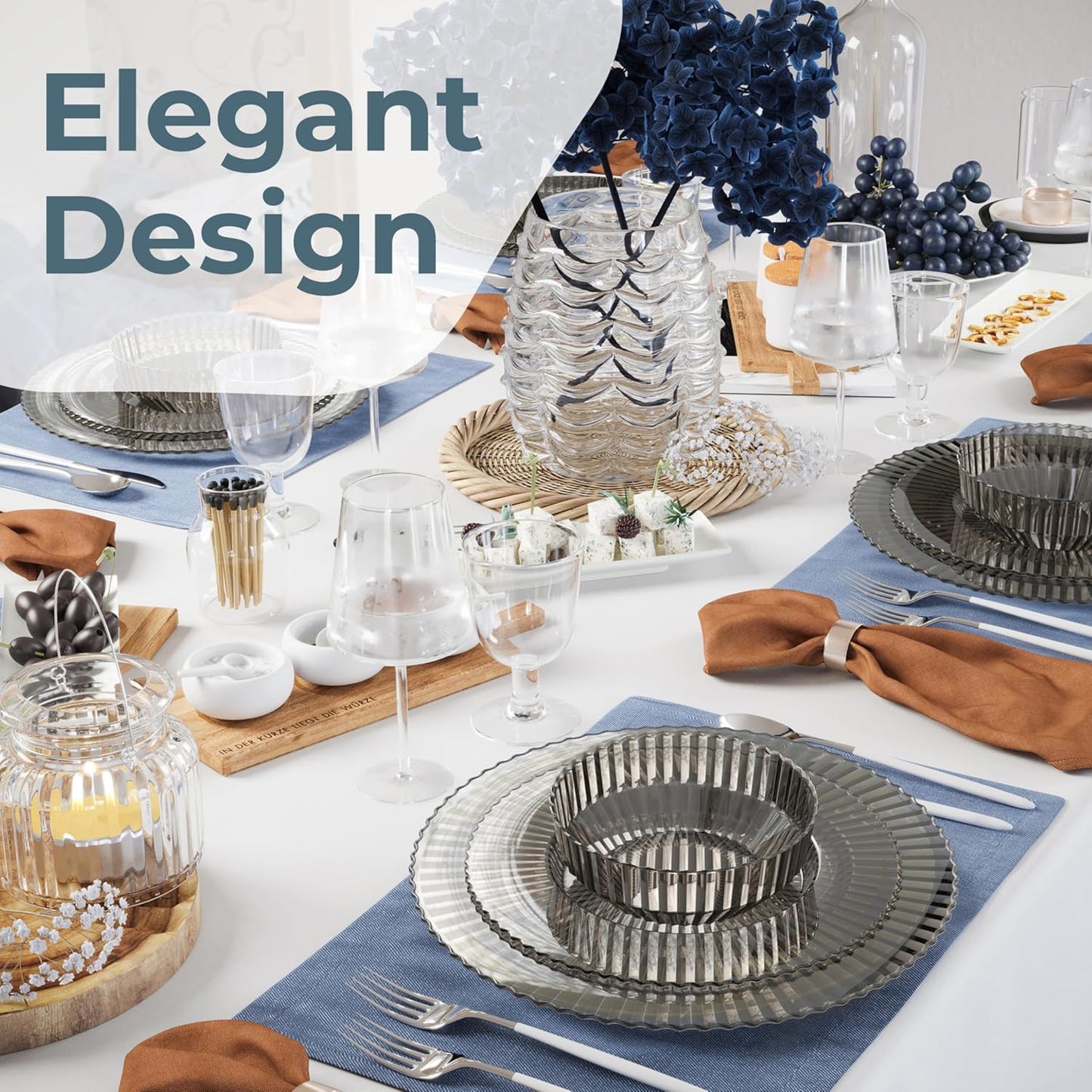 Exquisite Brown Plastic Bowls Disposable - 16 Oz - 20 Count - Disposable Soup Bowls - Great for Weddings Parties And Formal Occasions