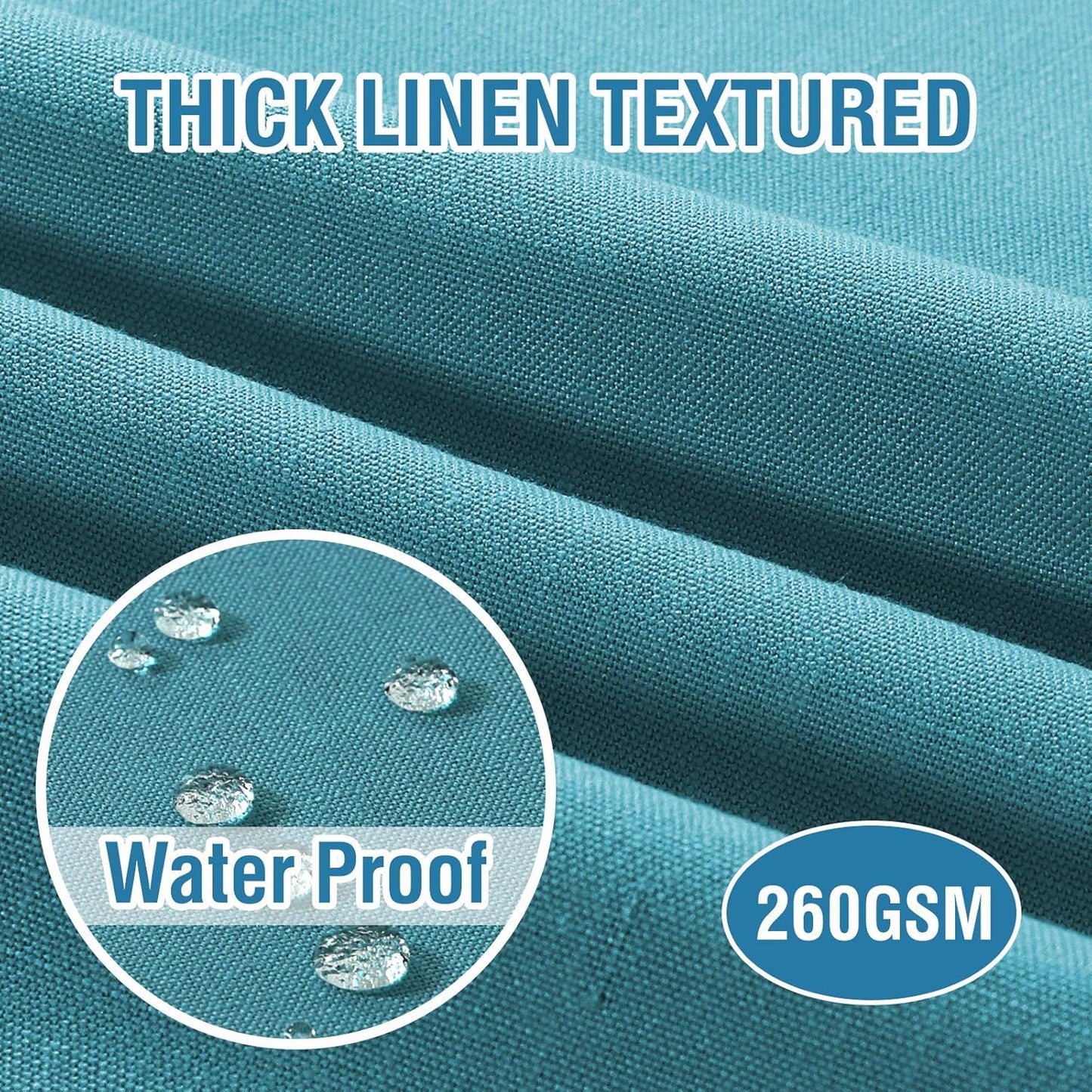 H.VERSAILTEX Cloth Napkins Set of 12 (18" X 18") Linen Textured Dinner Napkins Waterproof Extra Soft Thick Durable Reusable Napkins with Hemmed Edges for Dinners, Weddings and Everyday Use, Teal