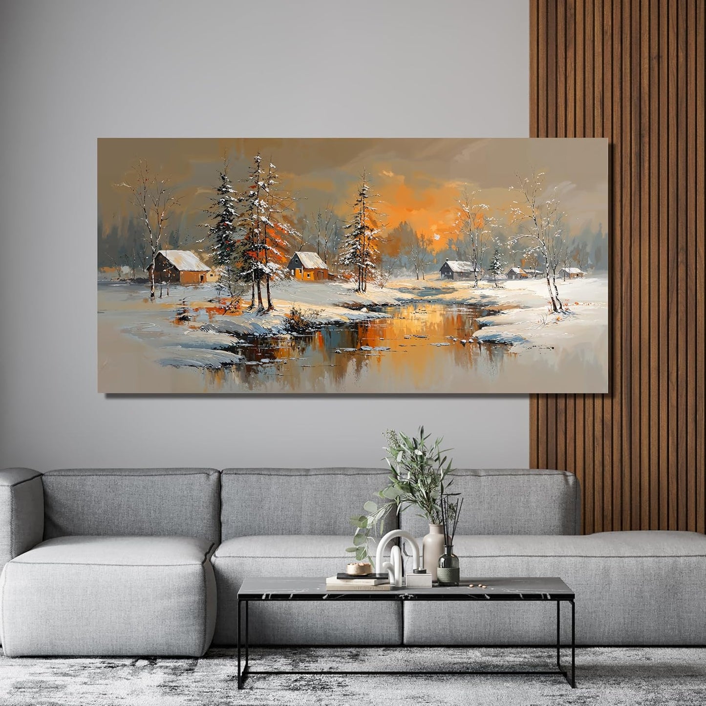 Canvas Wall Art Decor Wall Art Pictures for Living Room Nature Coastal Wall Art Prints Modern Landscape Wall Art Decorations Abstract Canvas Art Wall Decor Artwork for Walls Bedroom Office Decor 20" X 40"