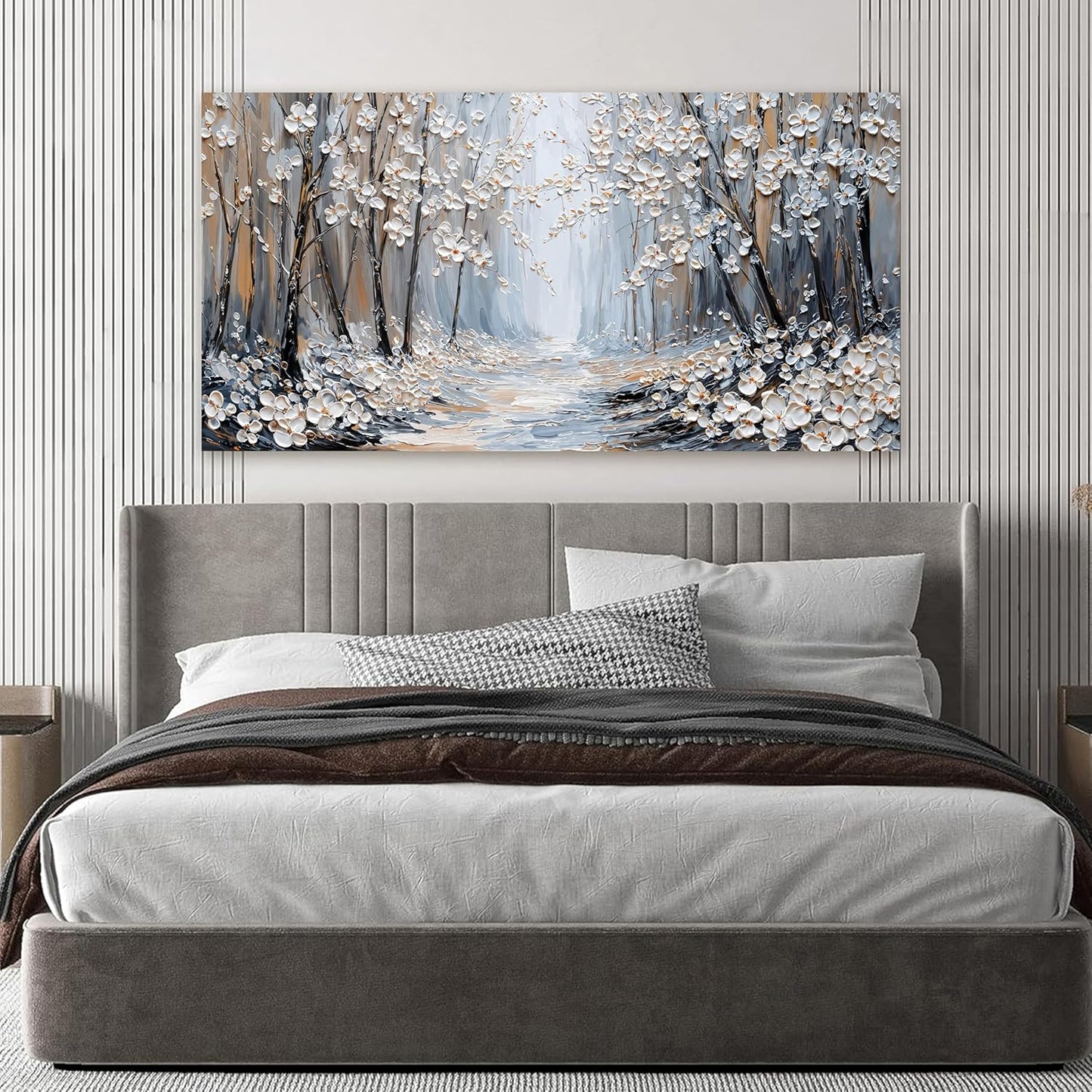 Canvas Wall Art Decor Wall Art Pictures for Living Room Art Work for Wall Decor Landscape Forest Wall Art Prints Modern Flowers Wall Art Decorations Artwork for Walls Bedroom Office Decor 20" X 40"
