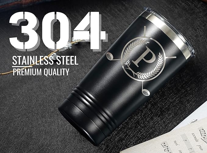 Onebttl Golf Gifts for Men with Initial for Golfer & Golf Lovers, 20oz Travel Mug, Perfect Gifts for Men, Birthday, Christmas - P