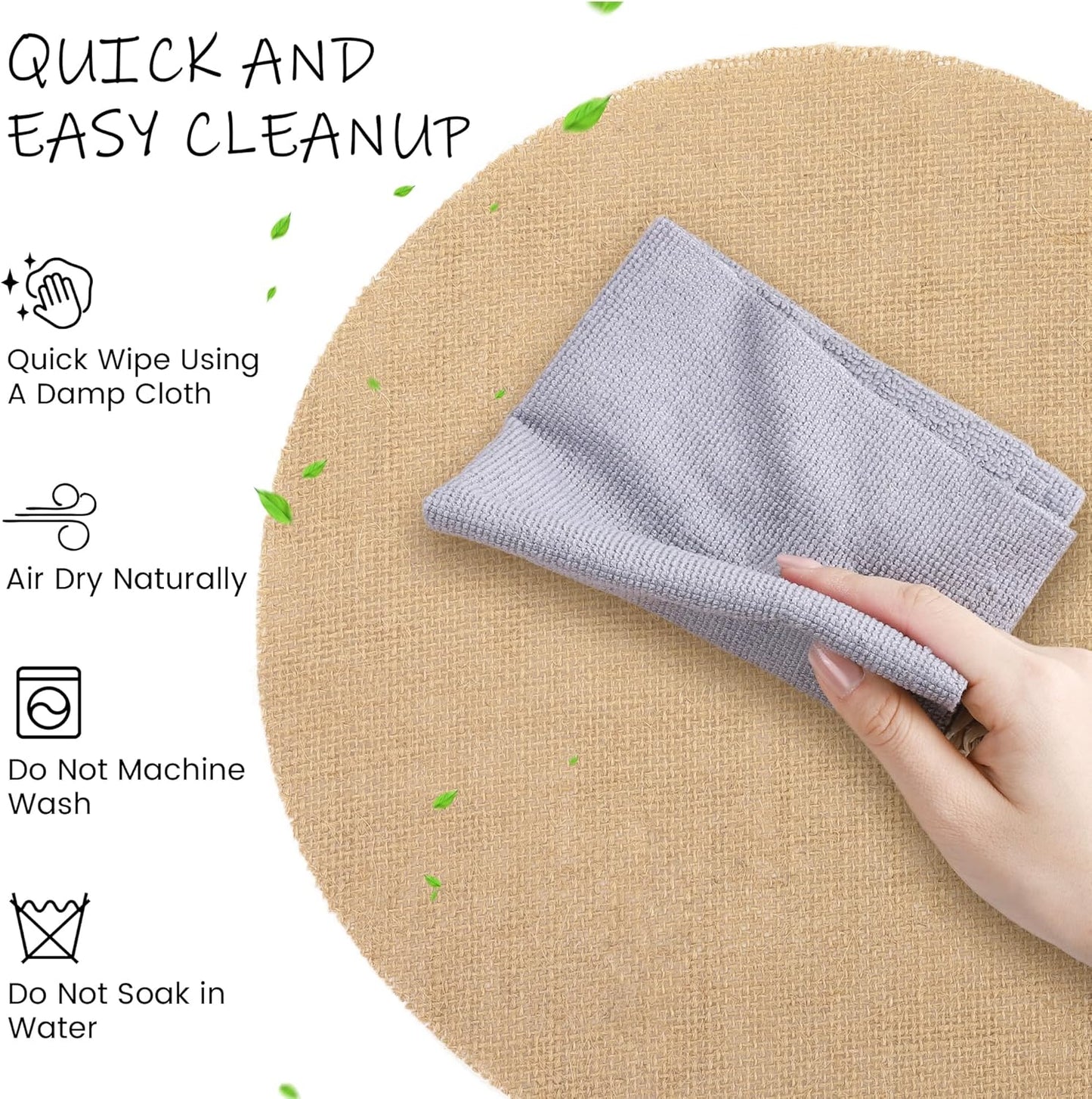 50 Pieces Burlap Placemats 15 Inch Round Reusable Brown Table Mats Natural Jute Fibers Placemats Bulk Circle Rustic Table Decorations for Dining Wedding Holiday Farmhouse Supplies