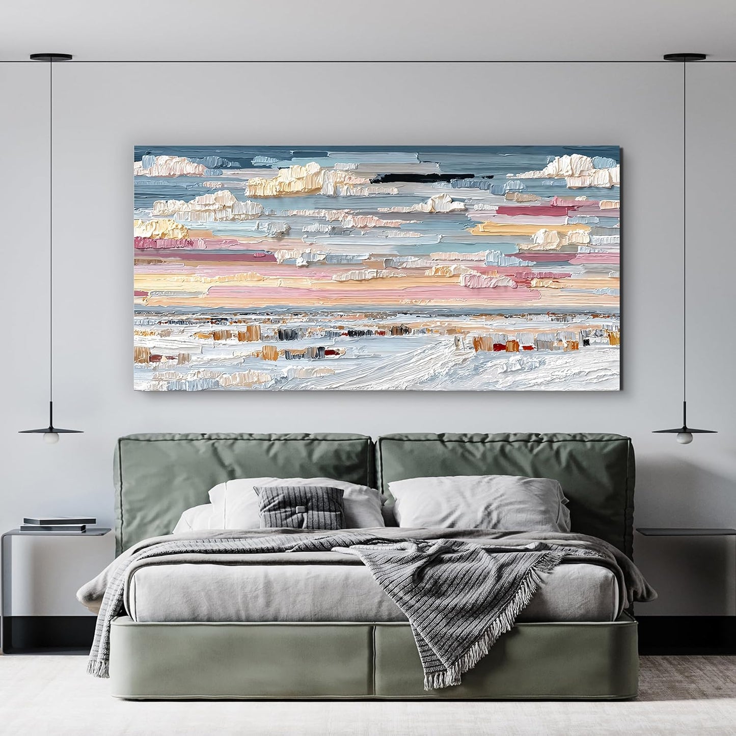 Abstract Canvas Art Wall Decor Wall Pictures For Living Room Canvas Wall Art Decor Large Modern Wall Art Prints Colorful Abstract Wall Art Decor Art Work for Walls Home Bedroom Office Decor 24" X 48"