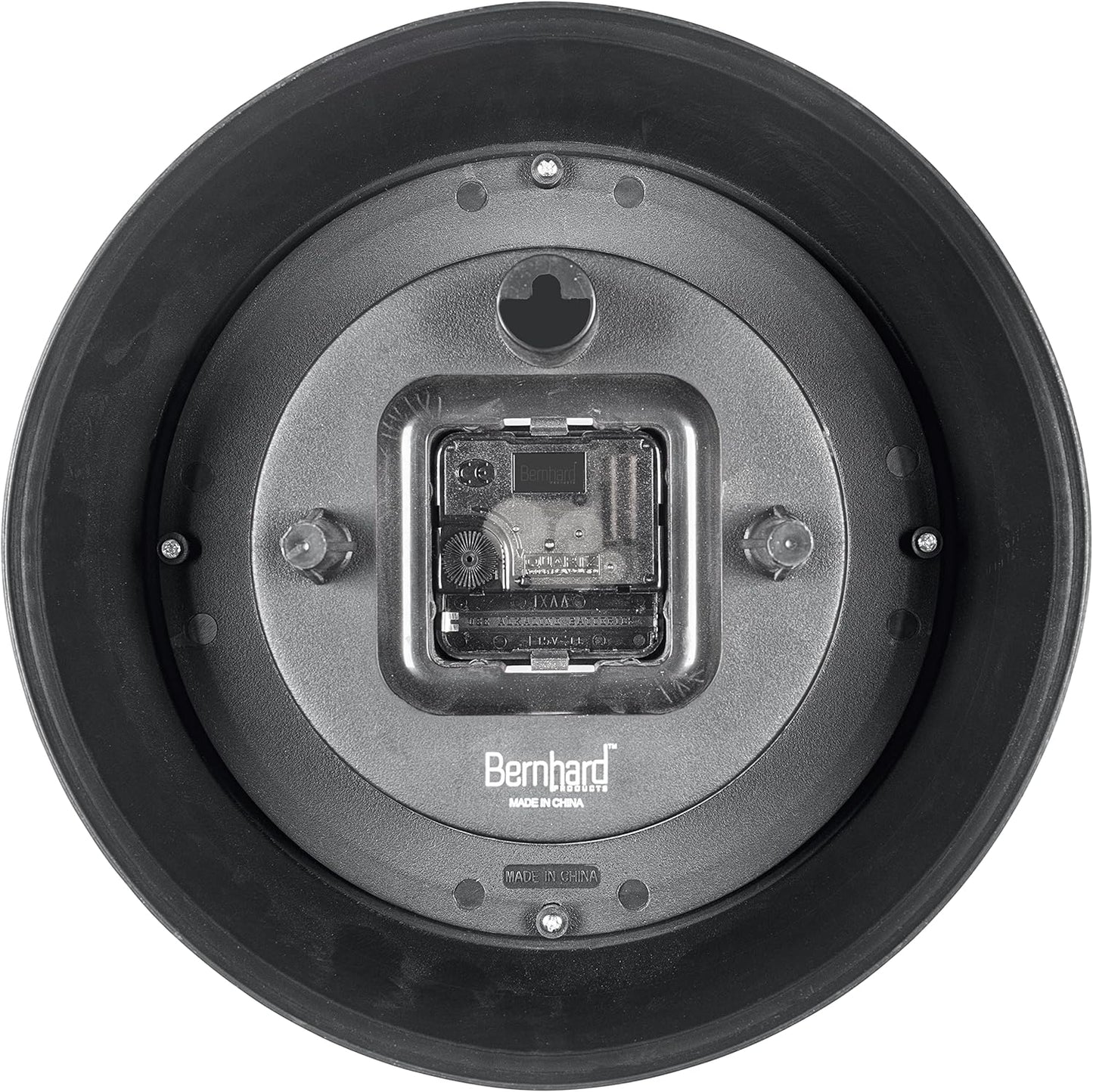 Bernhard Products Retro Wall Clock 12 Inch Navy Blue Kitchen 50's Vintage Design Round Silent Non-Ticking Quartz Battery Operated Clocks for Home Office School Classroom Kids Bedroom Living Room