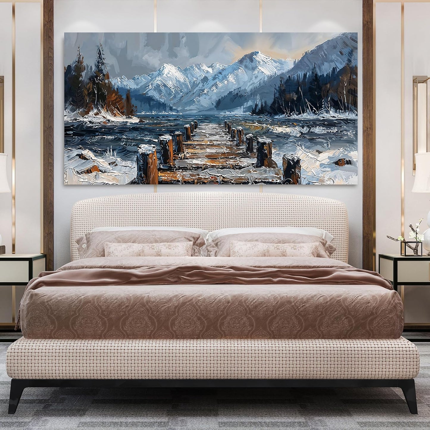 Canvas Wall Art Decor Large Wall Art for Living Room Nature Landscape Wall Art Prints Canvas Art Wall Decor Artwork For Walls Modern Oversized Wall Art Decorations Bedroom Ofiice Kitchen Decor 29"X58"