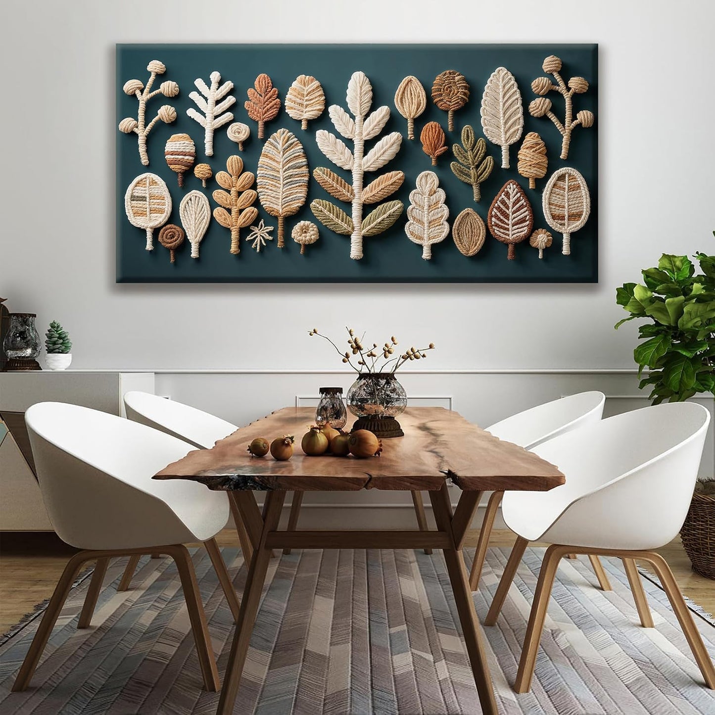 Tsomzxng Large Boho Wall Art For Living Room Century Modern Canvas Art Wall Decor Picture Painting Dark Green Wall Art Multicolor Painting Prints Bedroom Office Wall Hanging Decor 29 X 58 In