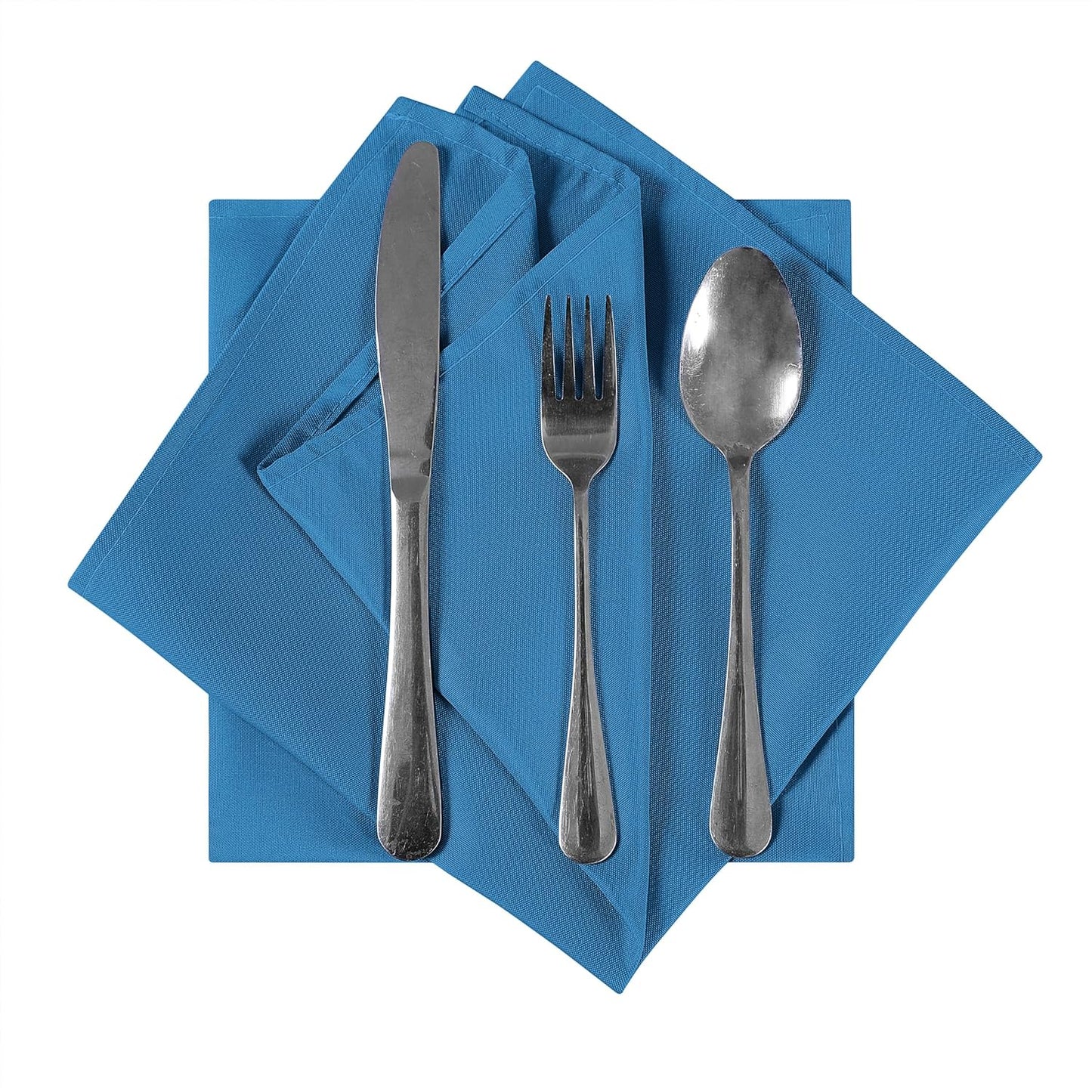 Bailarina Cloth Napkins Set of 80,17x17 inches Dinner Napkins Cloth Washable,Polyester Square Table Cloth Napkin Bulk with Hemmed Edges Ideal for Banquets, Parties and Weddings-Mediterranean Blue