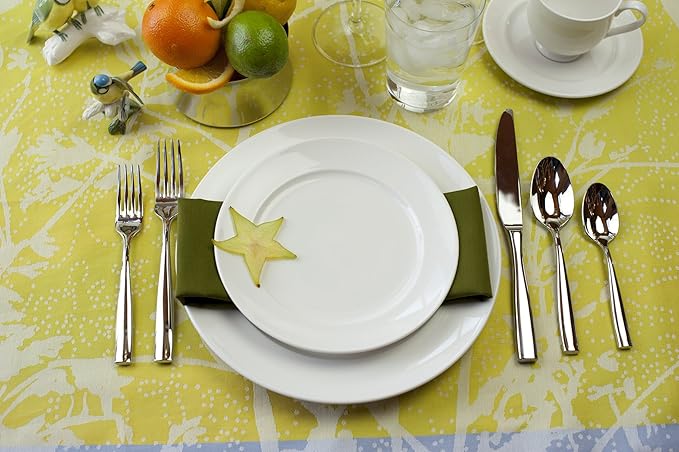 Fortessa Lucca 18/10 Stainless Steel Flatware, 5 Piece Place Setting, Service for 1