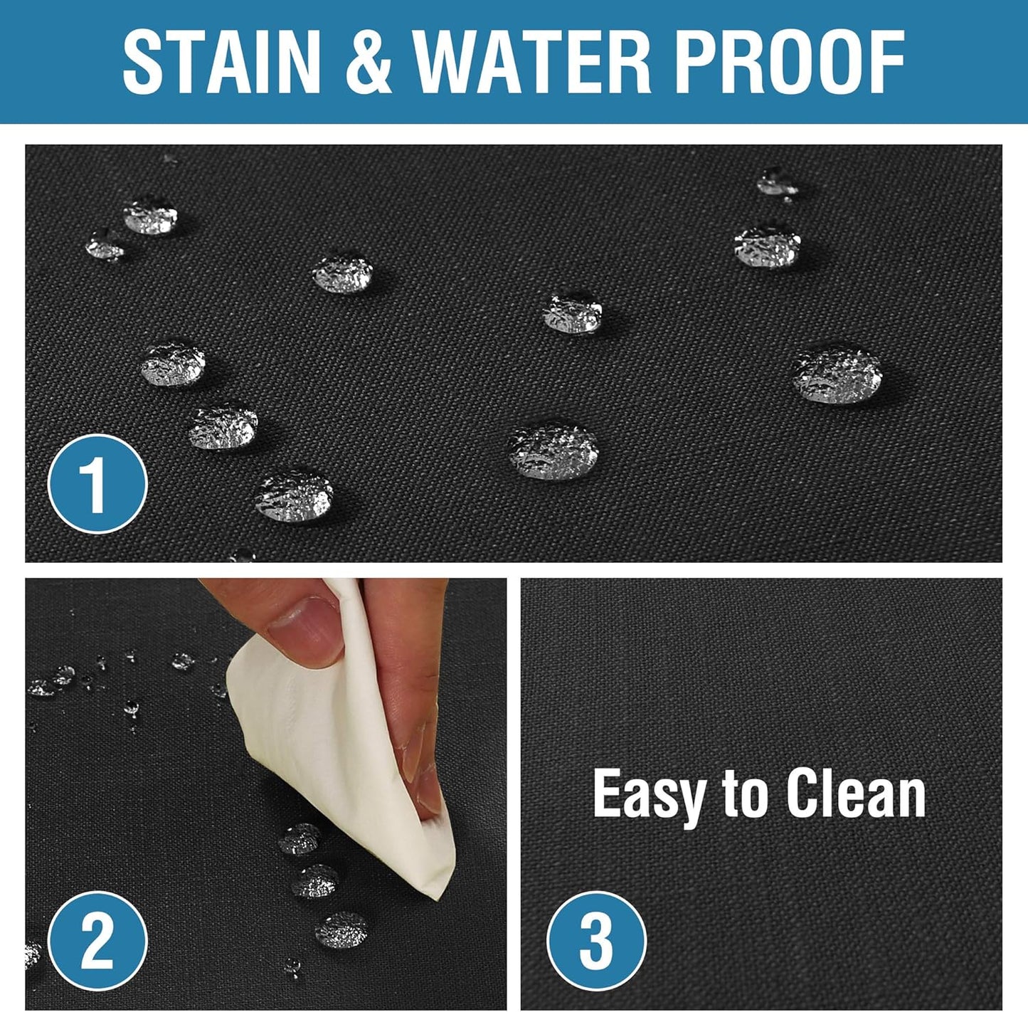 H.VERSAILTEX Linen Textured Table Cloths 60 x 104 Inch Premium Solid Tablecloth Spill-Proof Waterproof Table Cover for Dining Buffet Feature Extra Soft and Thick Fabric Wrinkle Free, Black