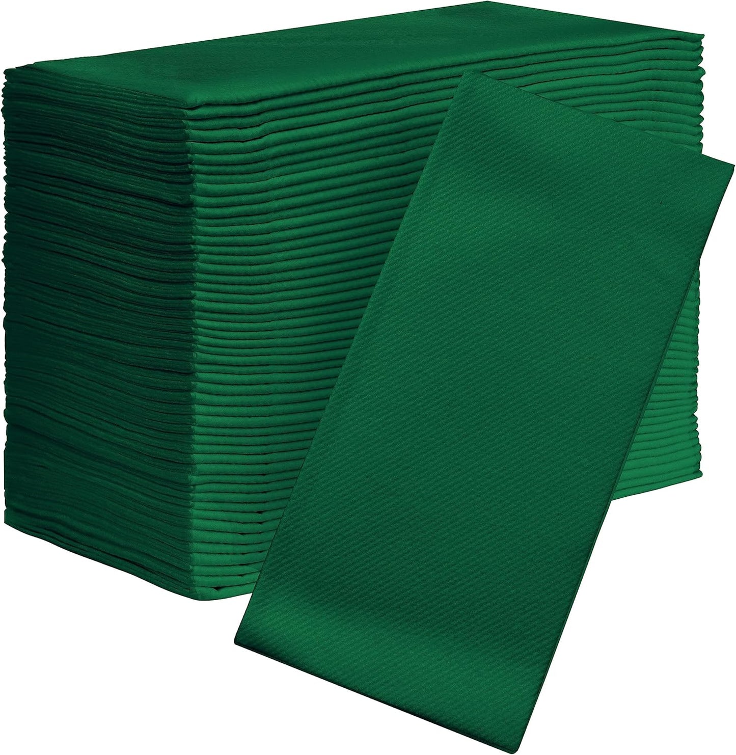 AMERICAN HOMESTEAD Paper Napkins - Green Disposable Linen-Like Dinner Napkins - Restaurant-Quality Table Serviettes for Weddings, Parties, and Events - 15.75" x 15.75" - 50 Count