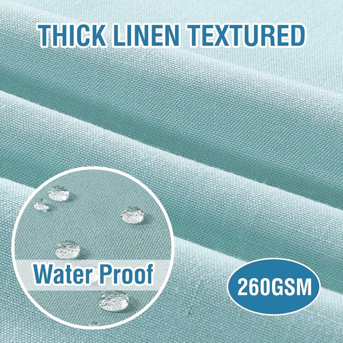 H.VERSAILTEX Cloth Napkins Set of 12 (18" X 18") Linen Textured Dinner Napkins Waterproof Extra Soft Thick Durable Reusable Napkins with Hemmed Edges for Dinners, Weddings and Everyday Use, Aqua