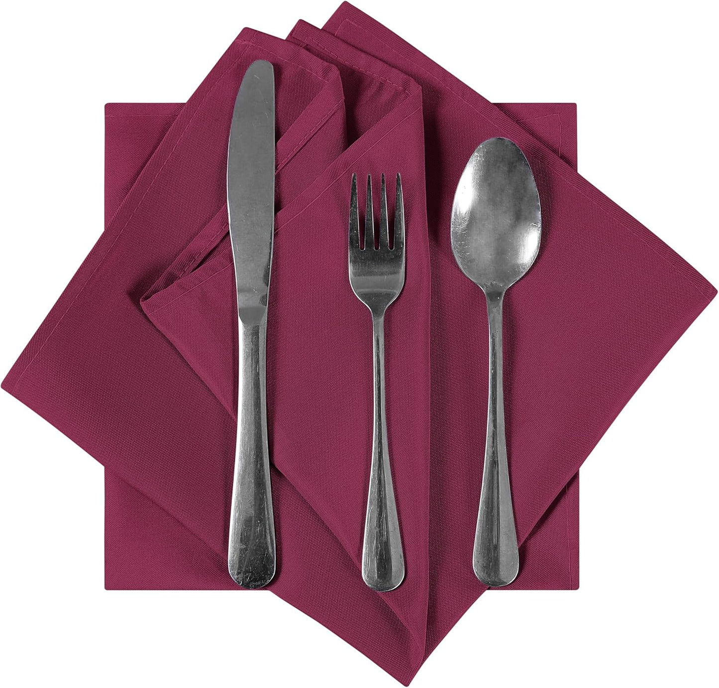 Bailarina Cloth Napkins Set of 80,17x17 inches Dinner Napkins Cloth Washable,Polyester Square Table Cloth Napkin Bulk with Hemmed Edges Ideal for Banquets, Parties and Weddings-Burgundy
