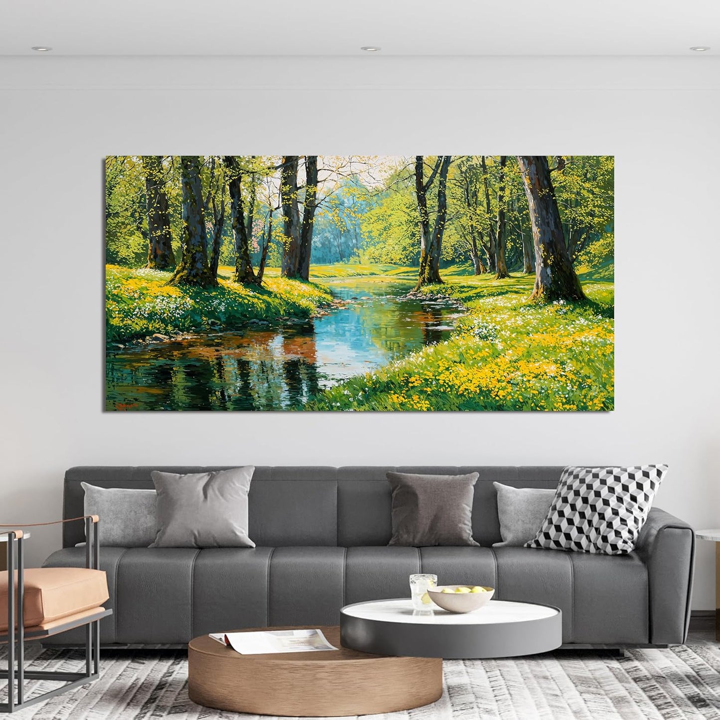 Canvas Wall Art Decor Large Wall Art Pictures for Living Room Modern Landscape Wall Art Prints Canvas Art Wall Decor Nature Forest Wall Art Decorations Artwork for Walls Home Office Decor 24" X 48"