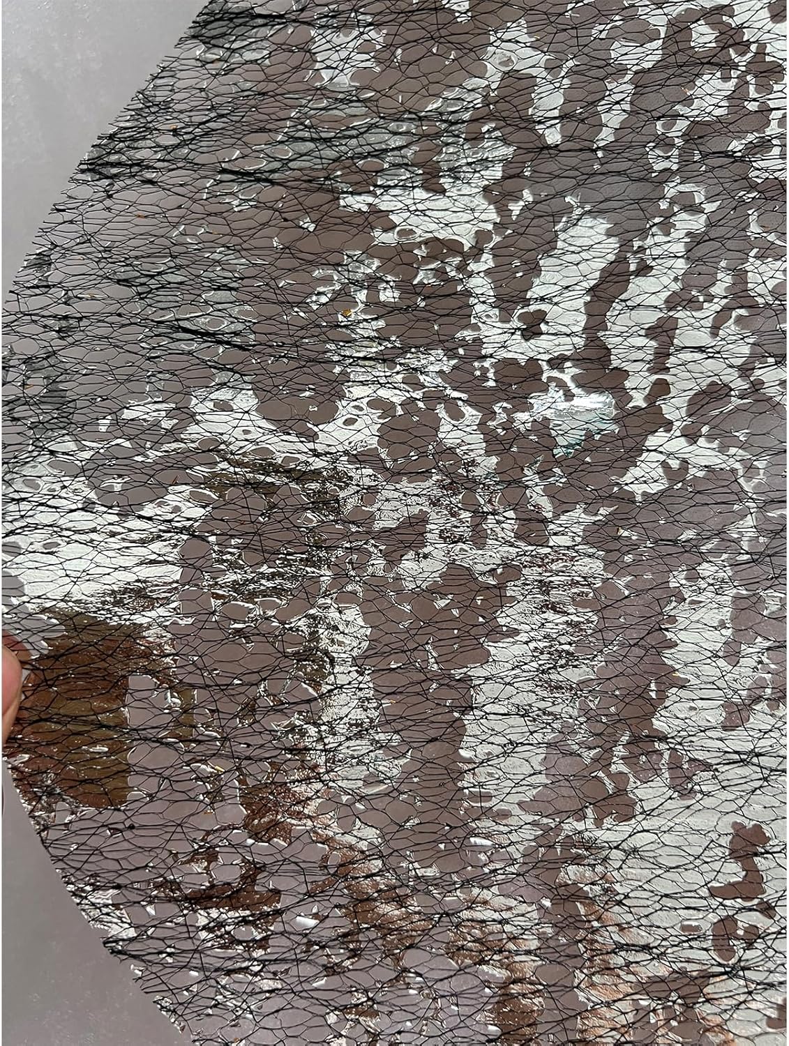 Disposable Black and Gold Placemats Set of 100 Metallic Thin Round 13 Inch Gold Doilies Table Chargers Glitter Foil Mesh Pressed Fall Table Mates 100 Pack for Wedding Birthday Party