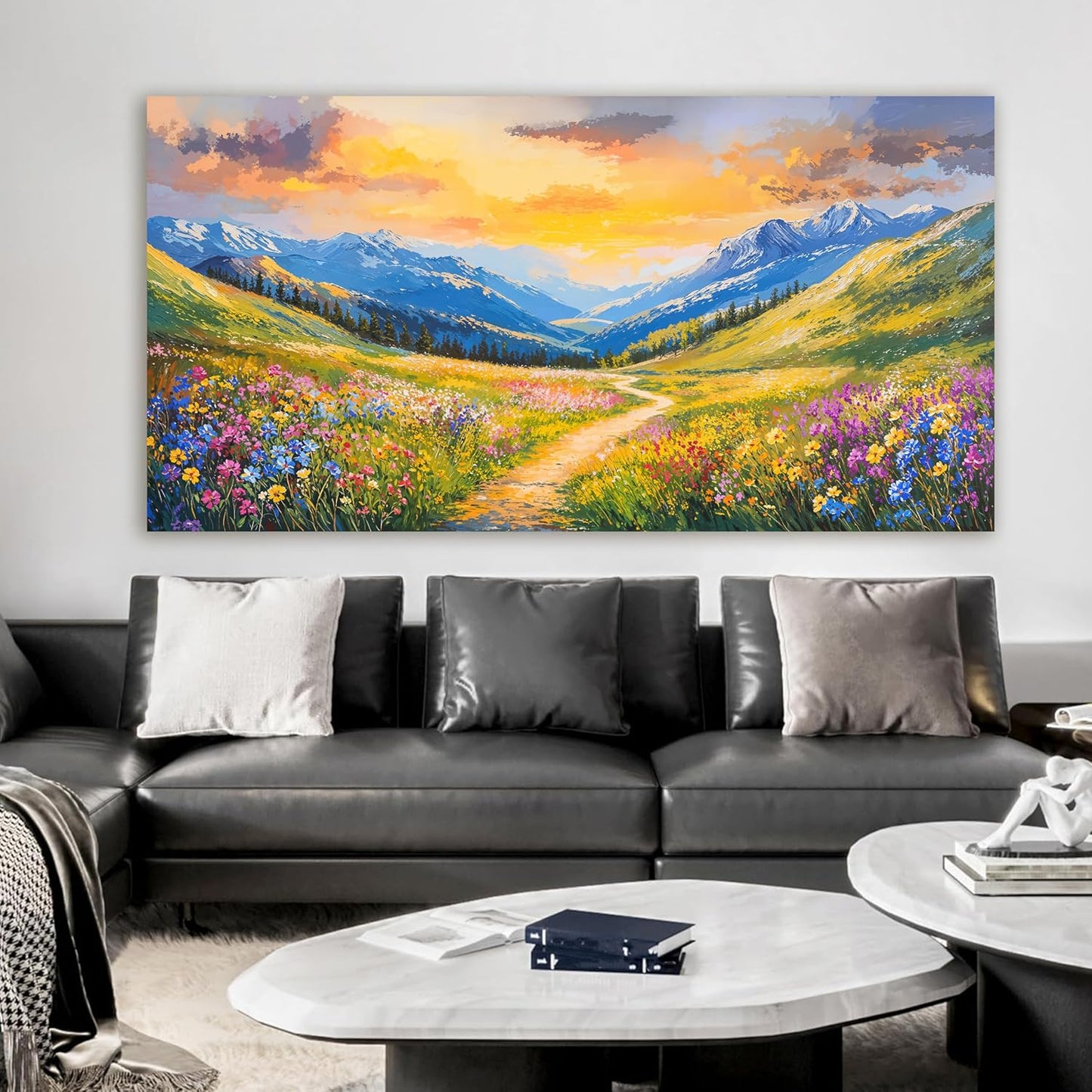 Canvas Wall Art Decor Oversized Wall Art for Living Room Large Landscape Wall Art Prints Canvas Art Wall Deecor Nature Botanical Wall Art Decor Sunset Artwork for Walls Home Office Decor 29" X 58"