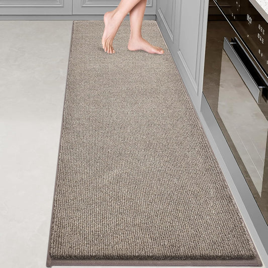 Washable Kitchen Rug 24" x 82" / 60cm x 210cm, Non Slip Kitchen Mat for Floor, Absorbent Indoor Entryway Runner Rug for Hallway, Laundry, Bathroom, Bedroom (Roll Packing)