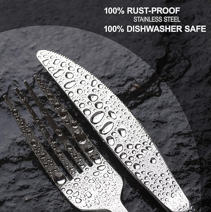 Silverware Set Limited Edition – 30 Piece Family Dinnerware Set – Flatware Set for 6 – Silver Tableware Set – Spoons, Knives, Teaspoons, Forks, Salad Forks