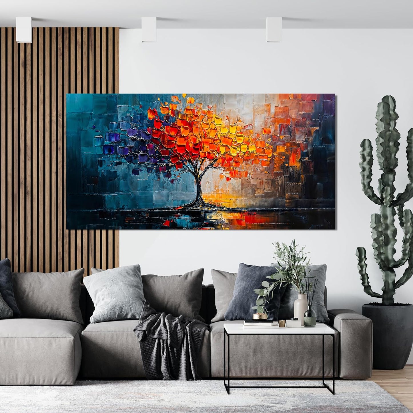 Canvas Wall Art Decor Tree of Life Wall Art Decor Large Wall Art Pictures for Living Room Colorful Wall Art Prints Canvas Art Wall Decor Large Artwork for Walls Bedroom Office Wall Decor 29" X 58"