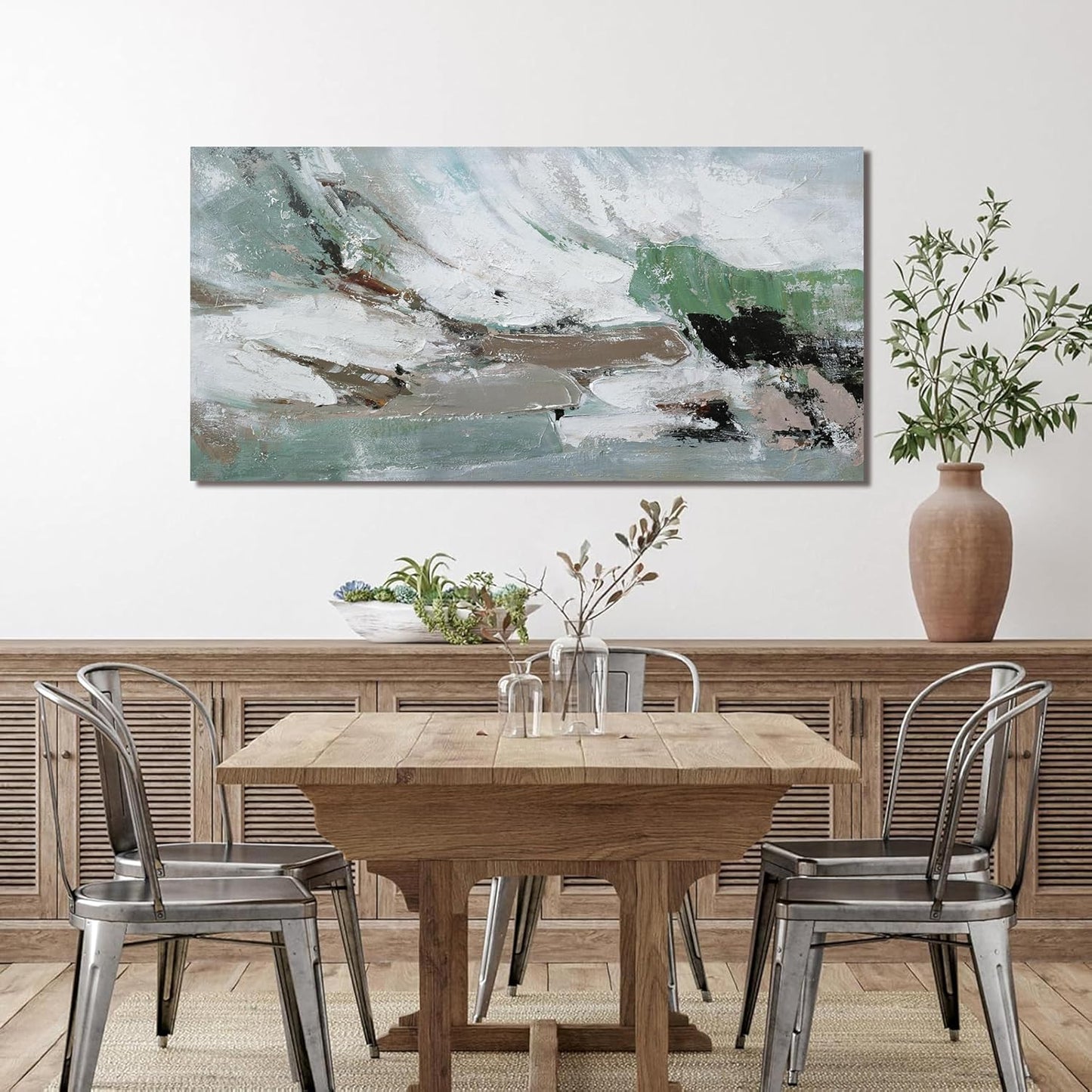 Canvas Wall Art Decor Modern Canvas Wall Art For Living Room Abstract Art Green Wall Art Decor Colorful Abstract Wall Art Prints Canvans Art Work For Bedroom Office Kitchen Wall Decor 20" x 40"