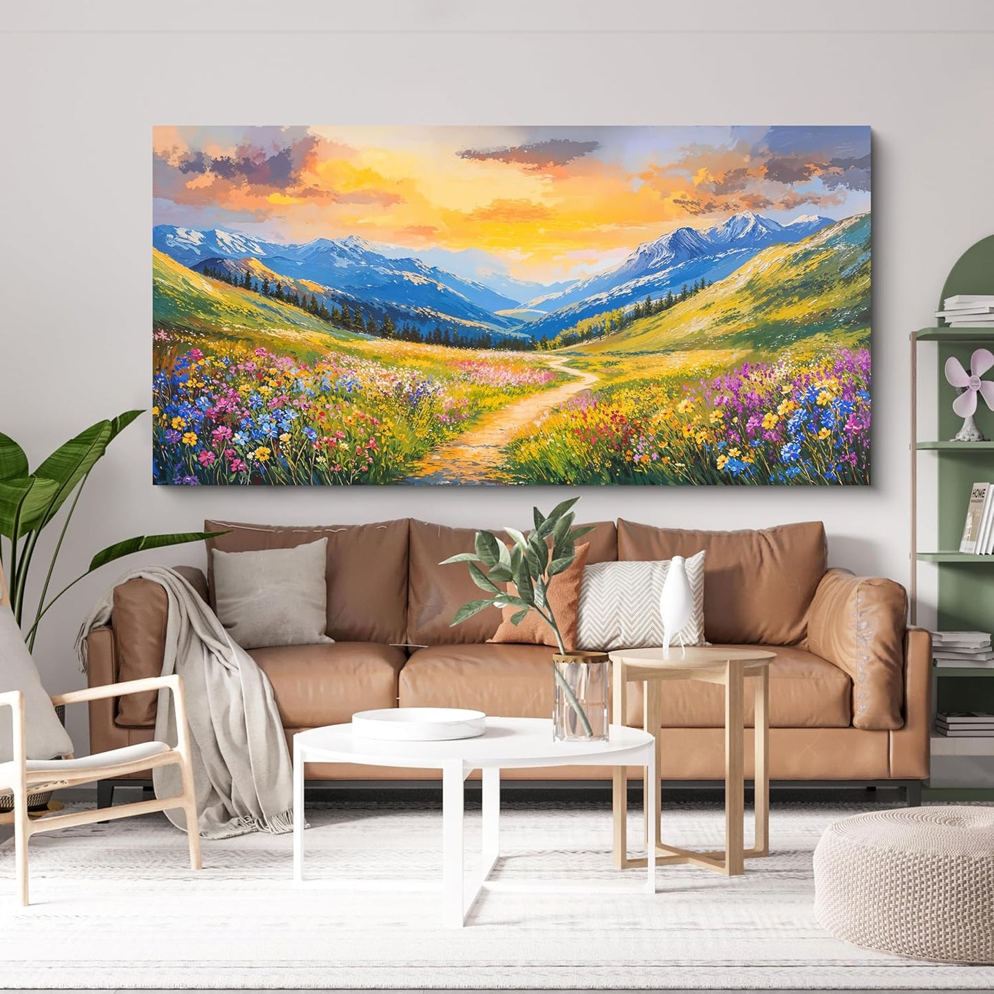 Canvas Wall Art Decor Large Wall Art Pictures for Living Room Nature Landscape Wall Art Prints Canvas Art Wall Decor Modern Botanical Wall Art Decor Artwork for Walls Home Office Wall Decor 24" X 48"