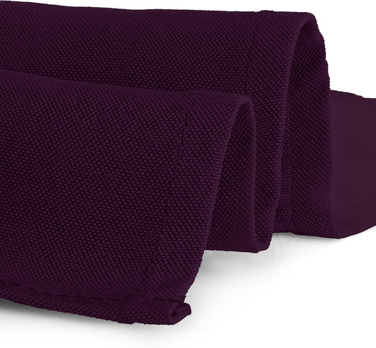 Gee Di Moda Rectangle Tablecloth - 70 x 120 Inch Eggplant - Heavy Duty Washable Polyester - For 6 or 8 Foot Rectangular Table