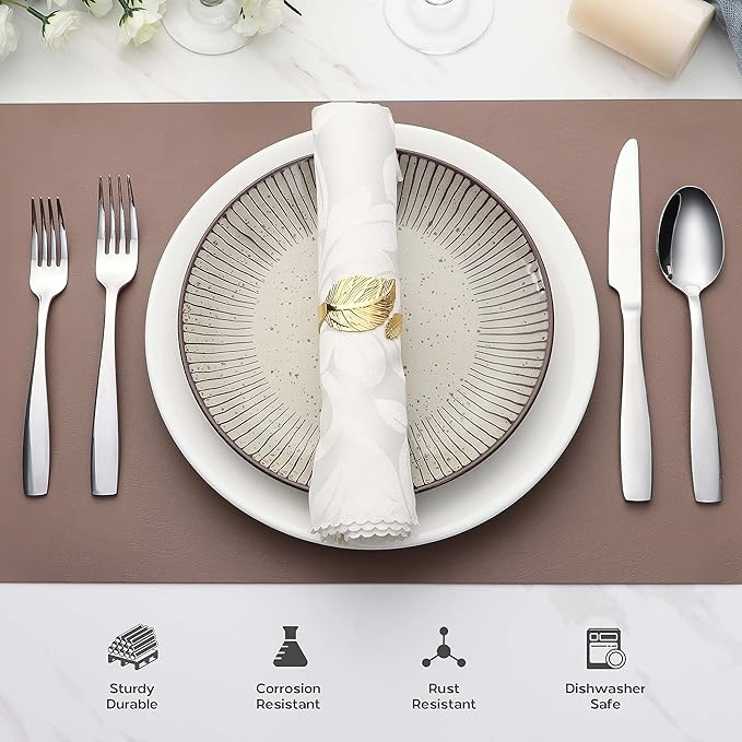 Onader 40 Piece Heavy Duty Silverware Set, Stainless Steel Flatware Cutlery Set for 8