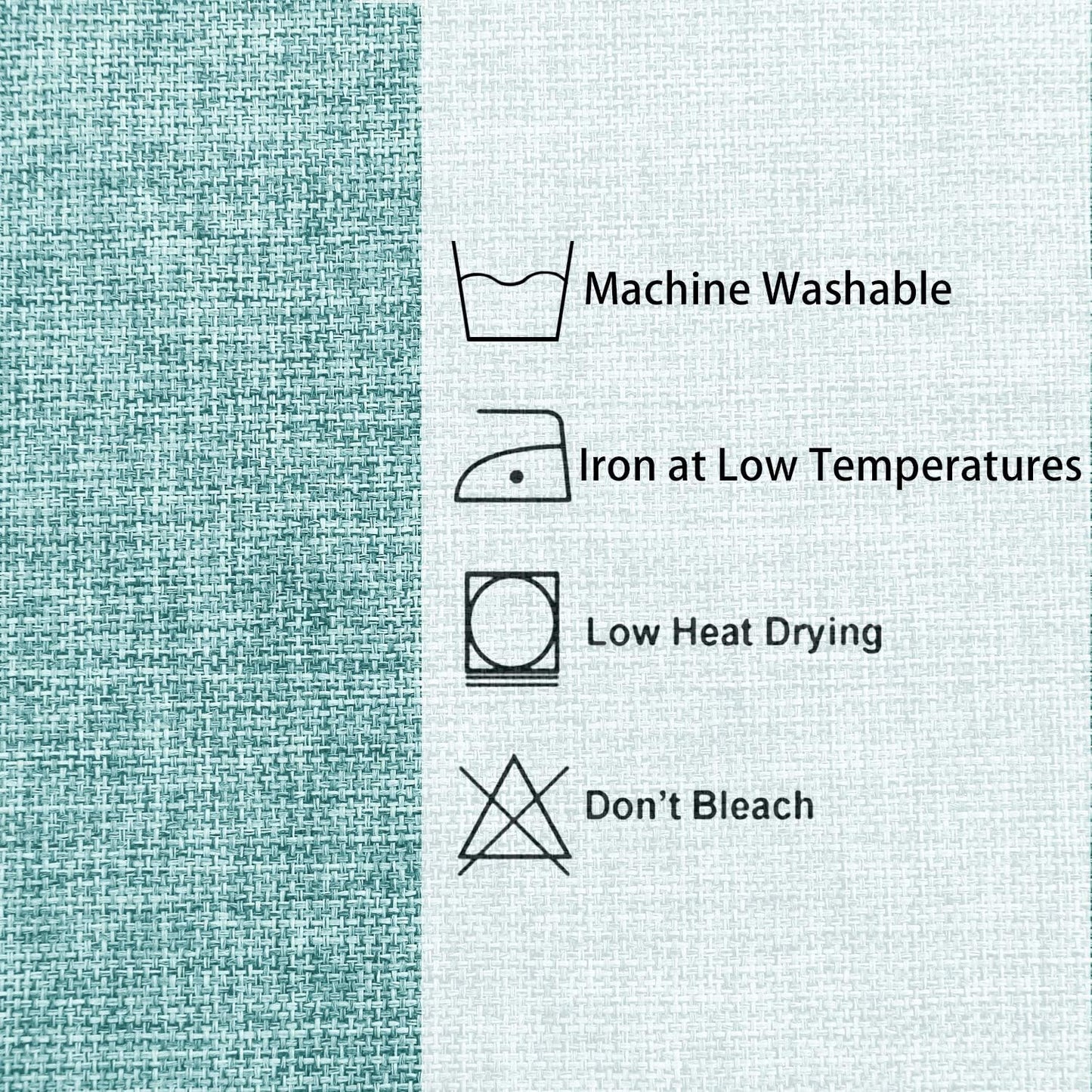 Hiasan Faux Linen Rectangle Tablecloth - Wrinkle and Stain Resistant Washable Table Cloth for Kitchen Dining Room Holiday Table Cover for Party Dinner, Aqua, 60 x 84 Inch