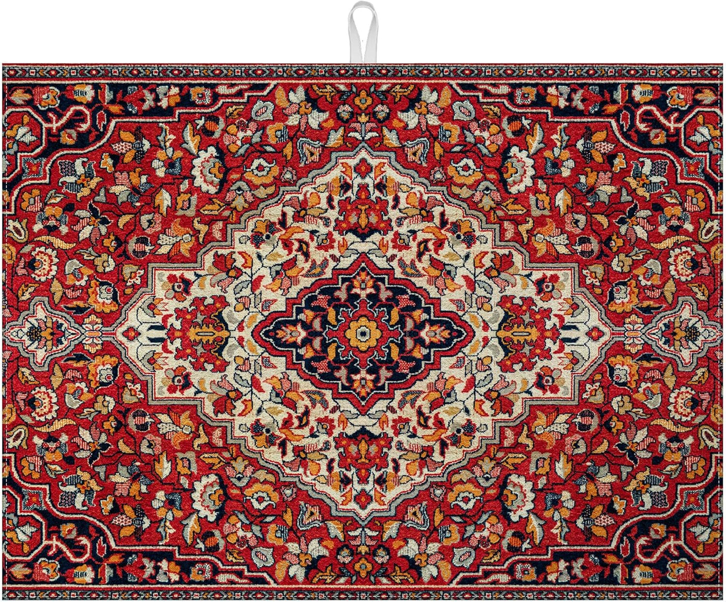 Boho Vintage Ethnic Dish Drying Mat for Kitchen Counter Persian Original Tribal Drying Pad Absorbent Dish Drainer Rack Mats Draining Pad