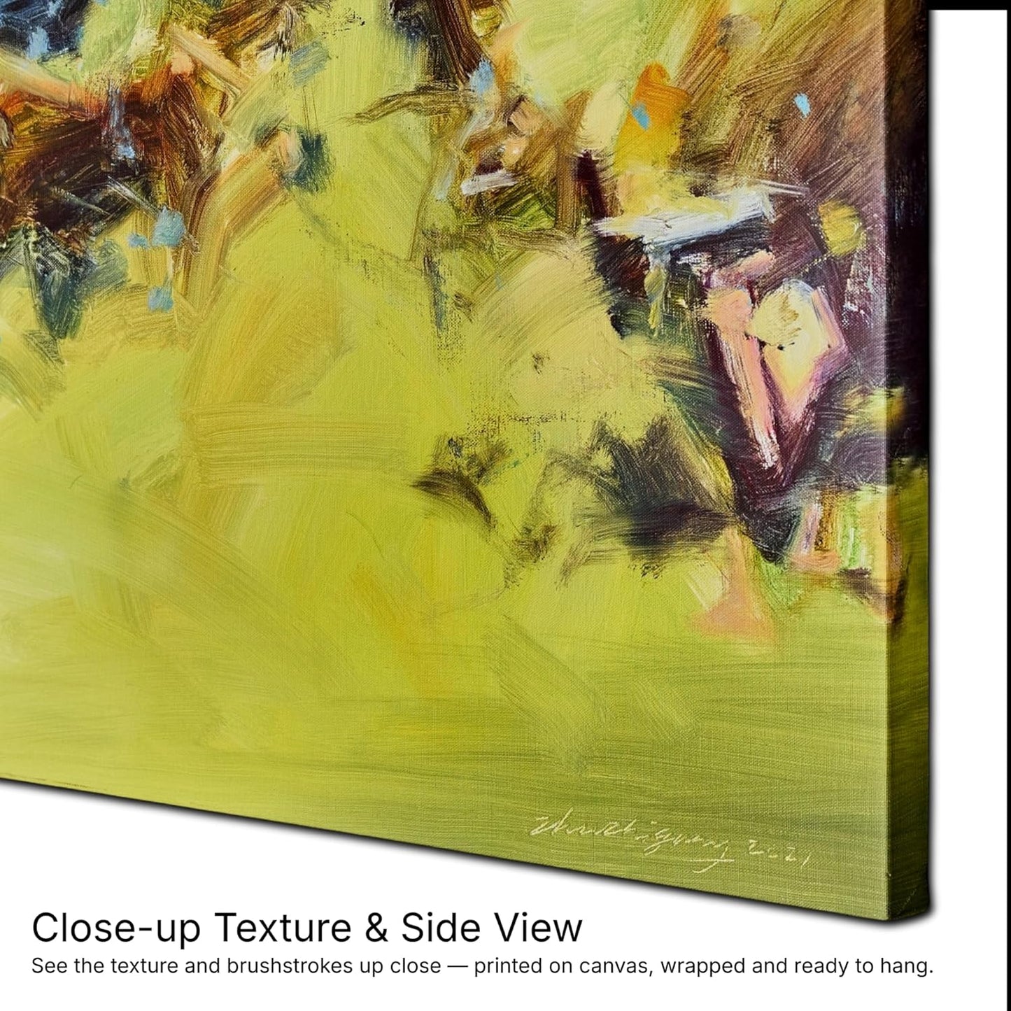 Gloliv Canvas Wall Art – Abstract Wall Decor Painting, Artist-Authorized Reproduction Canvas Prints, Modern Wall Art Decor for Living Room, Bedroom, or Office 16"X12"