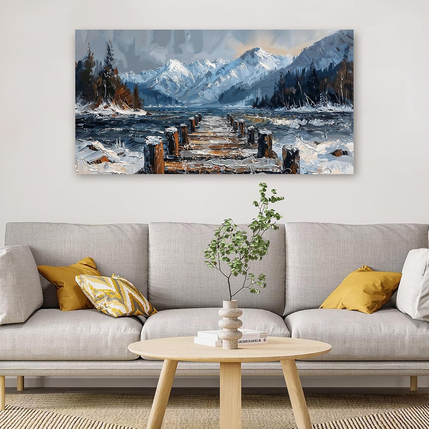 Canvas Wall Art Decor Wall Art Pictures for Living Room Canvas Art Wall Decor Nature Landscape Wall Art Prints Artwork For Walls Modern Coastal Wall Art Decorations Home Ofiice Kitchen Decor 20" X 40"