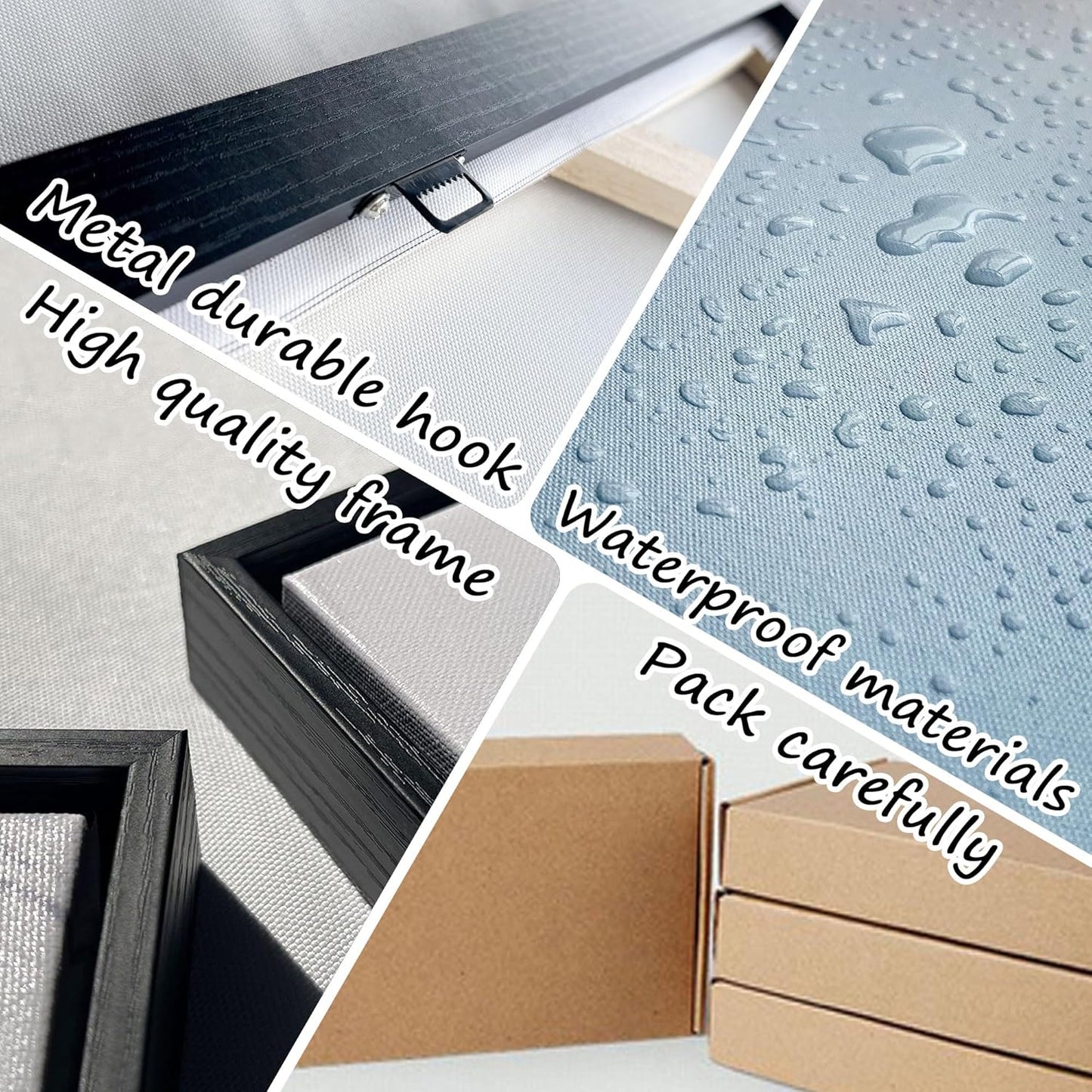 XLSJERST Wall Art for Living Room - Black and White Blue tree Moon Canvas Wall Decor for Home artwork Painting 48x24 Inches Canvas Print for Bedroom Decor Modern Salon Kitchen Office Hang a Picture