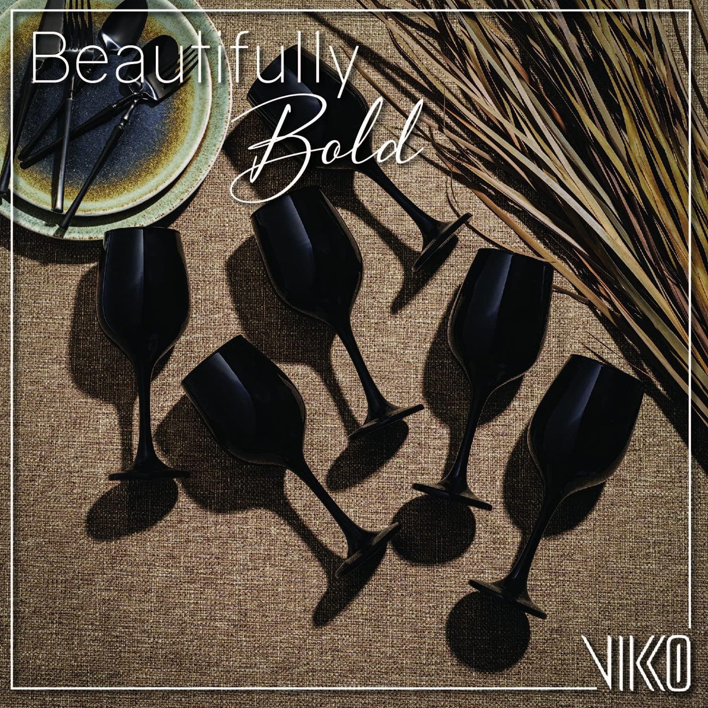 Vikko Décor Wine Glasses,14 Oz Fancy Wine Glasses With Stem For Red And White Wine, Thick And Durable Wine Glass, Dishwasher Safe, Great For Wine Tasting, Set Of 12