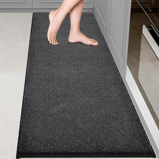 Washable Kitchen Rug 24" x 70" Rectangular, Non Slip Absorbent Indoor Entryway Runner Rug for Floor, Laundry, Bathroom, Bedroom (Roll Packing)