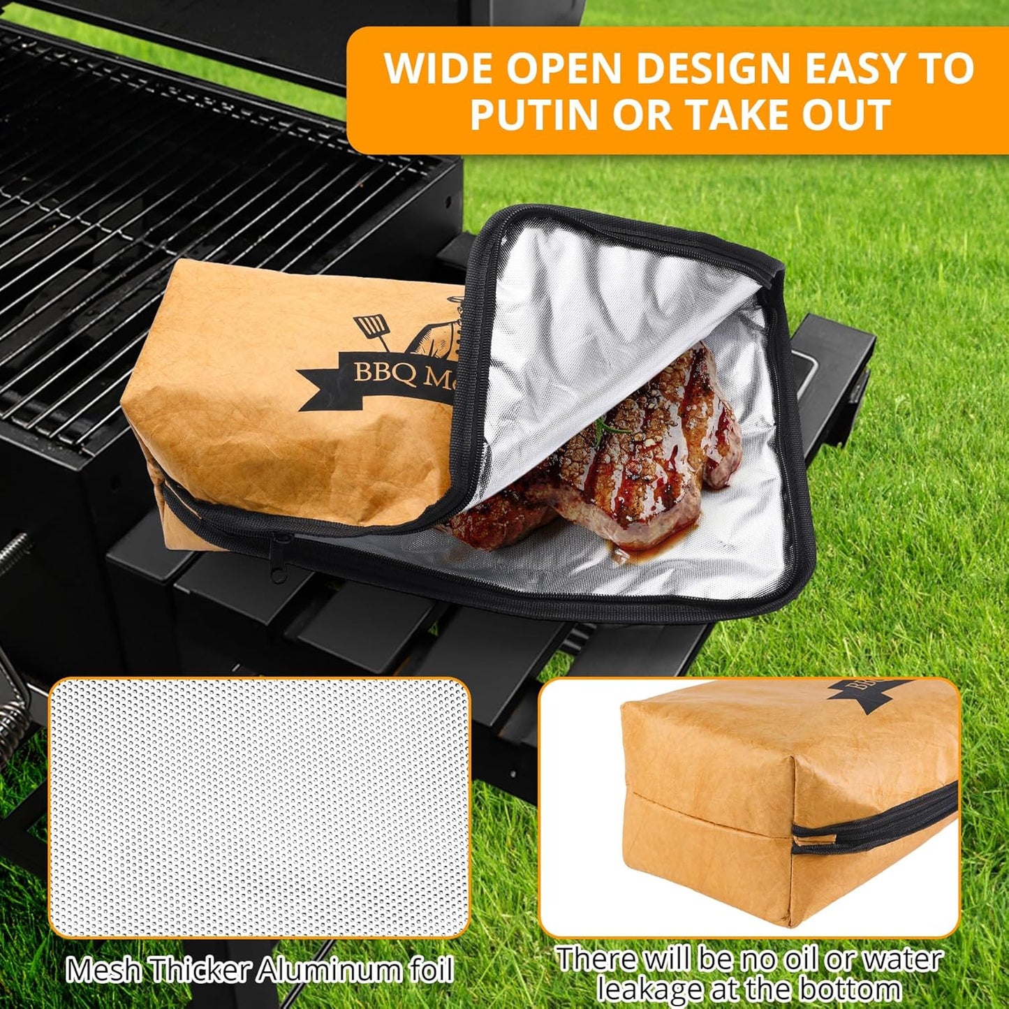 BBQ Meat Rest Blanket (21''+15'' Brown)