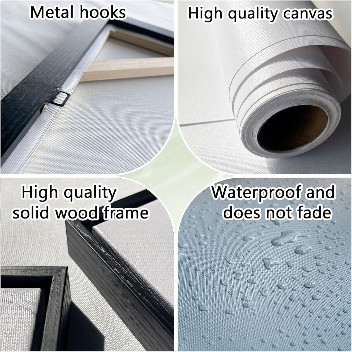 CHATYOUNG Coastal Living Room Wall Art, Large Blue Ocean Moon Night Seashore Canvas Black Framed Wall Pictures Modern Artwork Wall Painting for Bedroom Living Room Kitchen Home Office Decor 29x58 IN