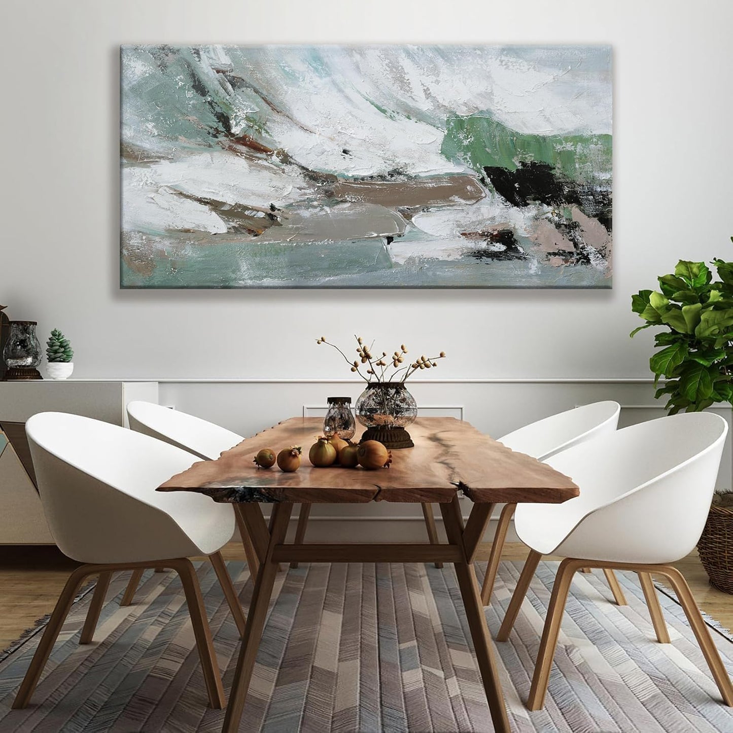 Canvas Wall Art Decor Large Canvas Wall Art For Living Room Modern Green Wall Art Decor Abstract Art Colorful Abstract Wall Art Prints Large Art Work For Bedroom Office Kitchen Wall Decor 29" x 58"