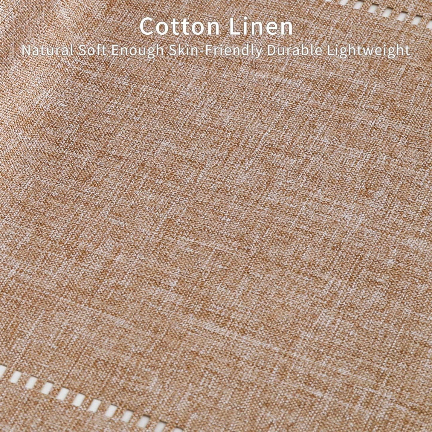 Tosewever Decorative Linen Table Runner with Tassels Tabletop Collection 14 x 72 Inches Table Runners for Everyday Dining Wedding Party Holiday Home Decor (14" x 72", Light Coffee)