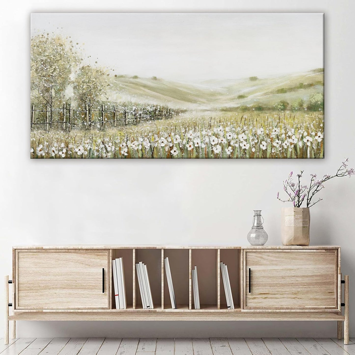 QSQ Wall Art Decor Natural Wall Decorations Home Decor Wall Art Prints Mountain Wilderness Landscape Large Size Artwork for Living Room Wall Bedroom Kitchen Office Decor 29"×58"