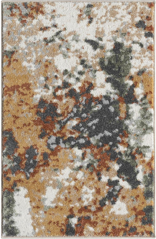 Keen Home Design Area Rugs - 2x3 Non-Shedding, Abstract Rugs for Kitchen, Living Room, Bedroom, Dining Room, Entryway - Size: 2' x 3', Multi