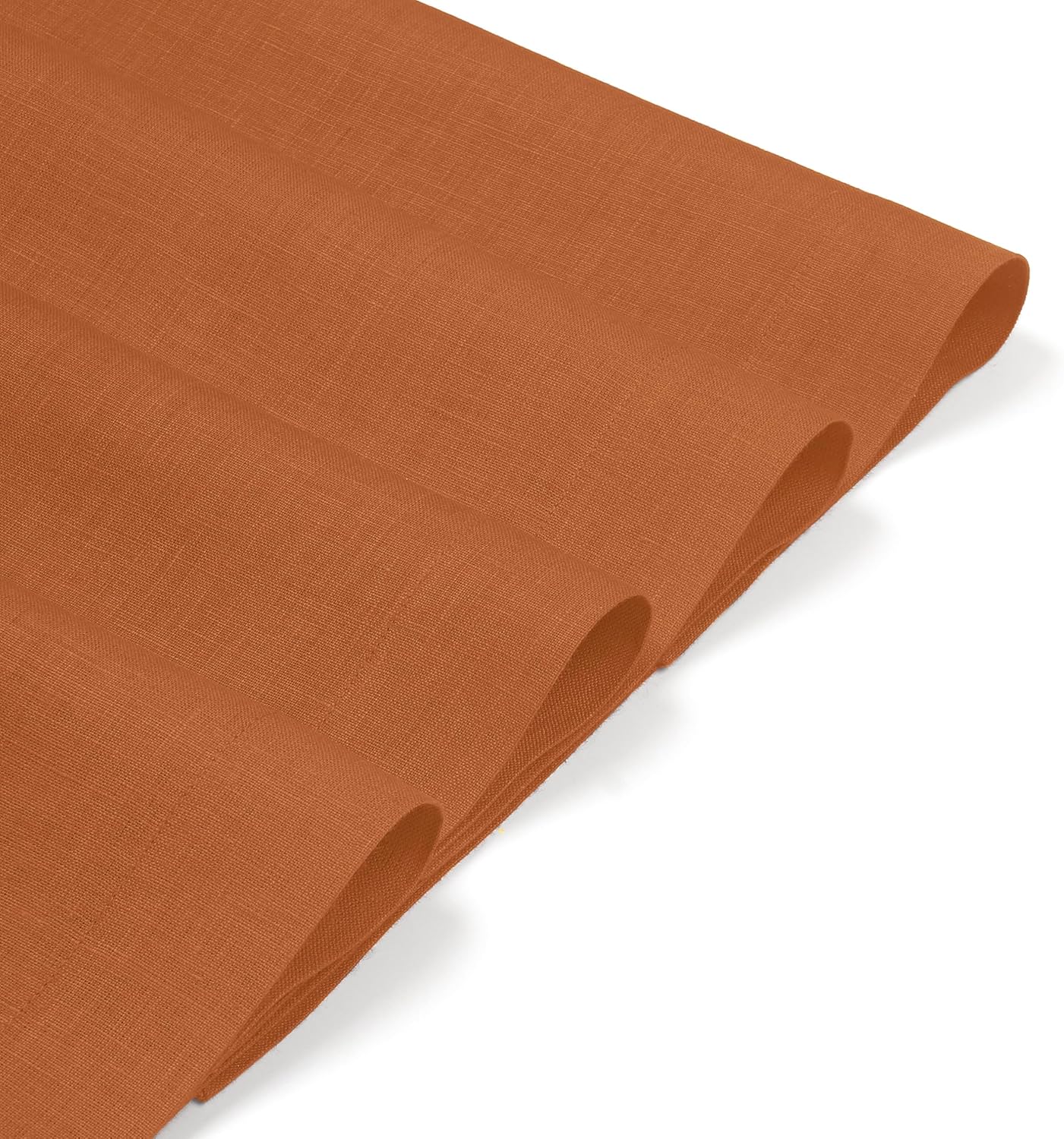D'Moksha Homes Linen Rust Placemats Set of 4-100% Pure Linen Placemats 14 x 19 Inch for Fall and Halloween - Handcrafted and Machine Washable