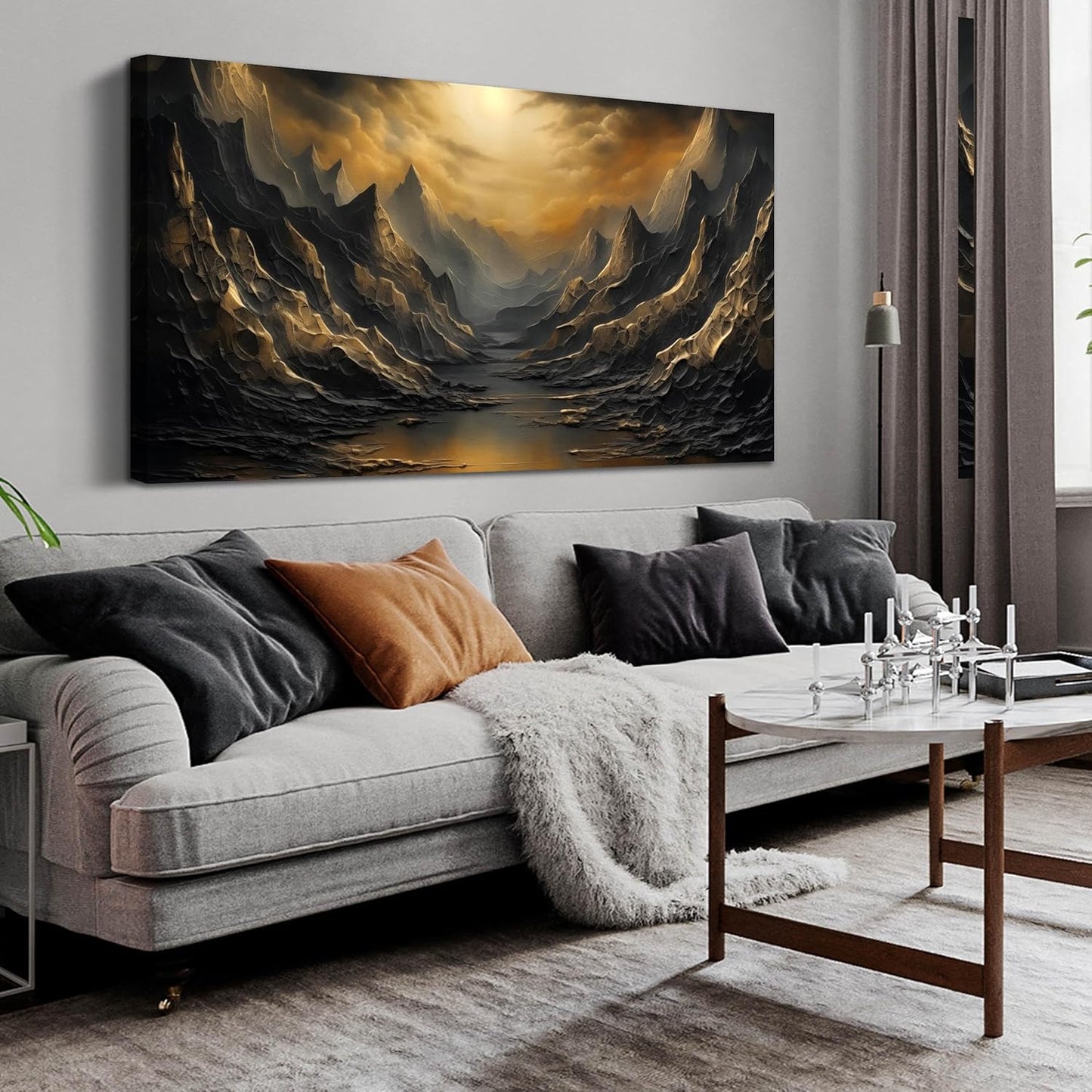 Nature Wall Art for Living Room Bedroom Office Large Mountain Canvas Pictures Landscape Wall Decoration 29x59 Modern Artwork